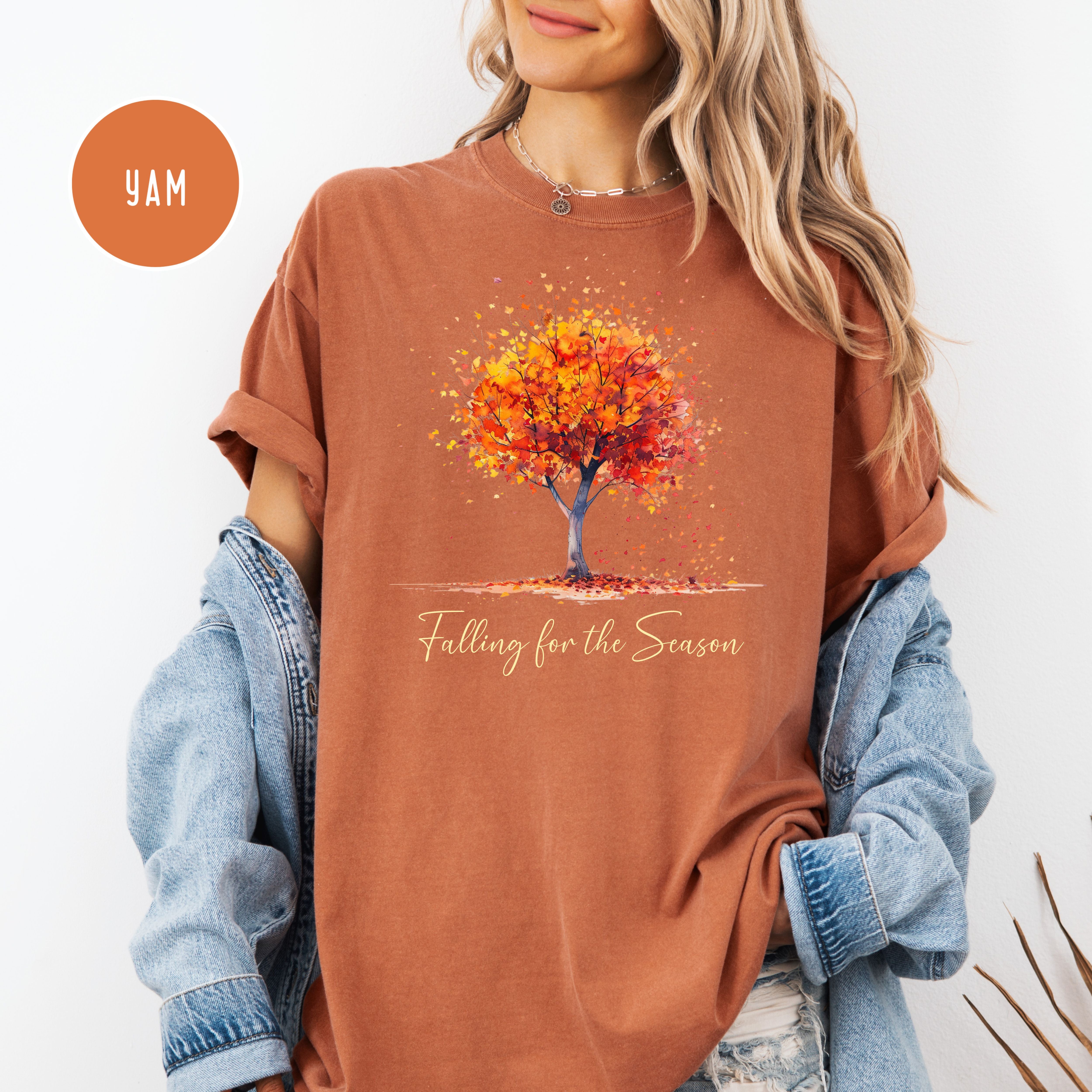 Falling for the Season Beautiful Autumn Comfort Colors Fall Tee Shirt