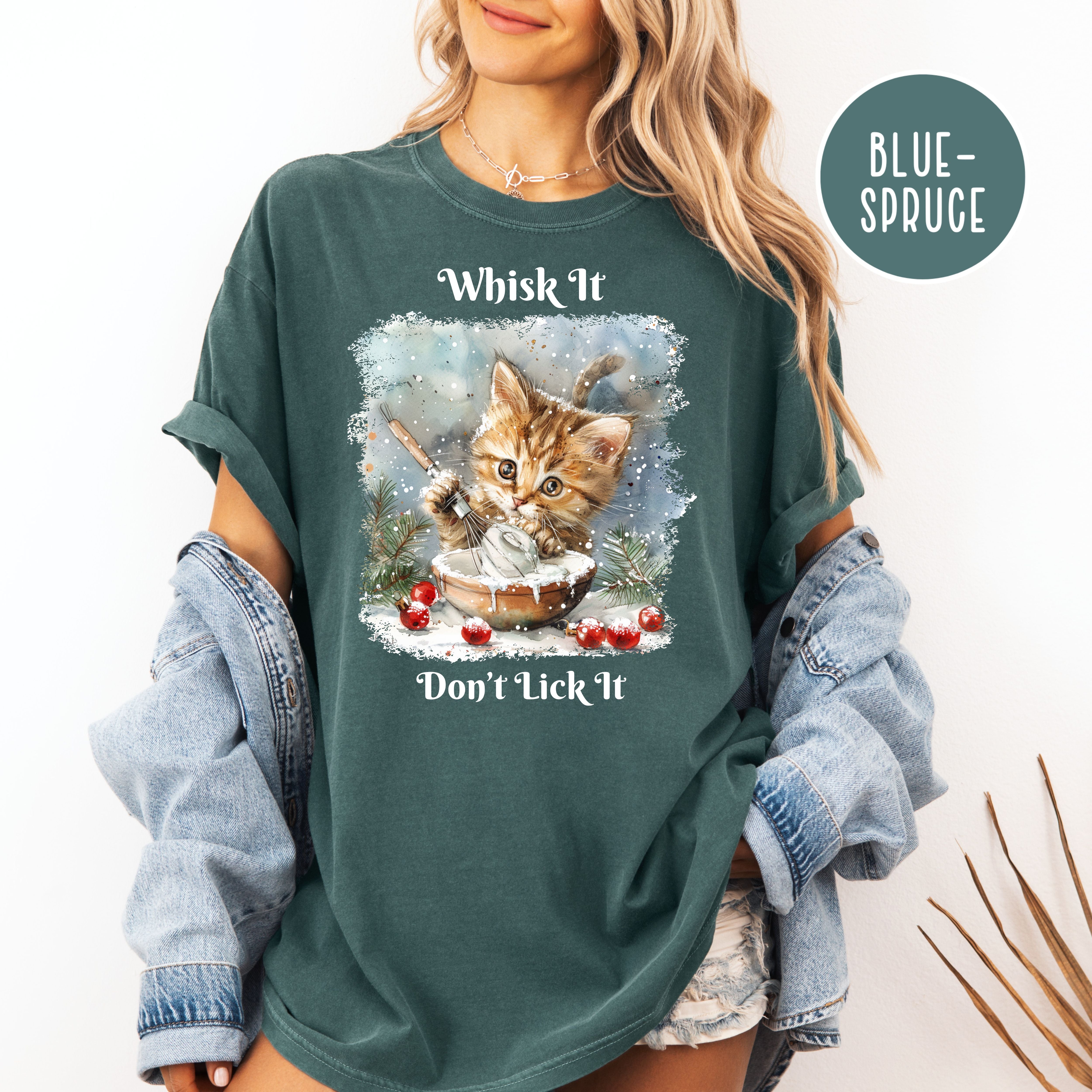 Christmas Season Cat Lover Comfort Colors Tee Shirt
