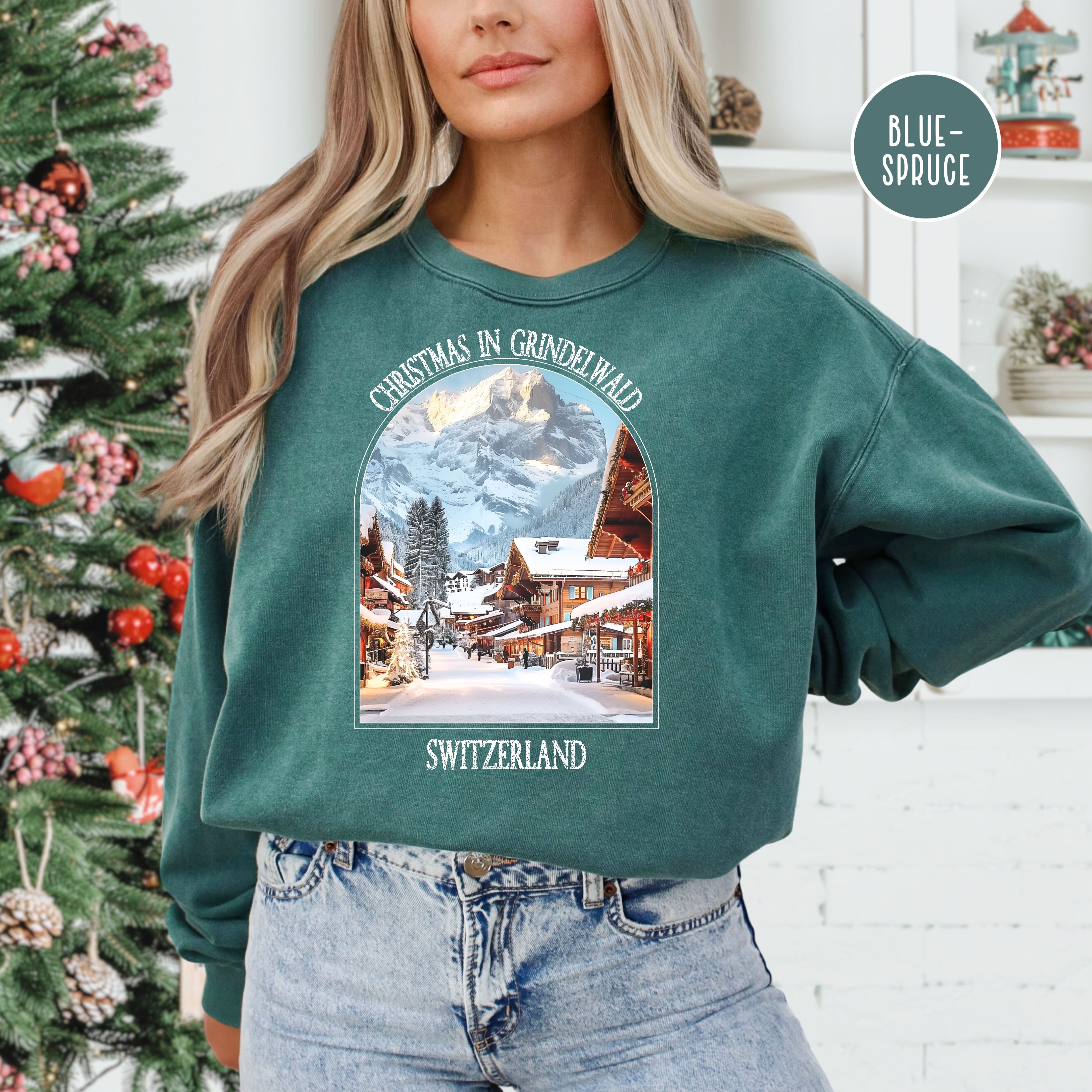 Christmas in Grindelwald Switzerland Comfort Colors® Sweatshirt