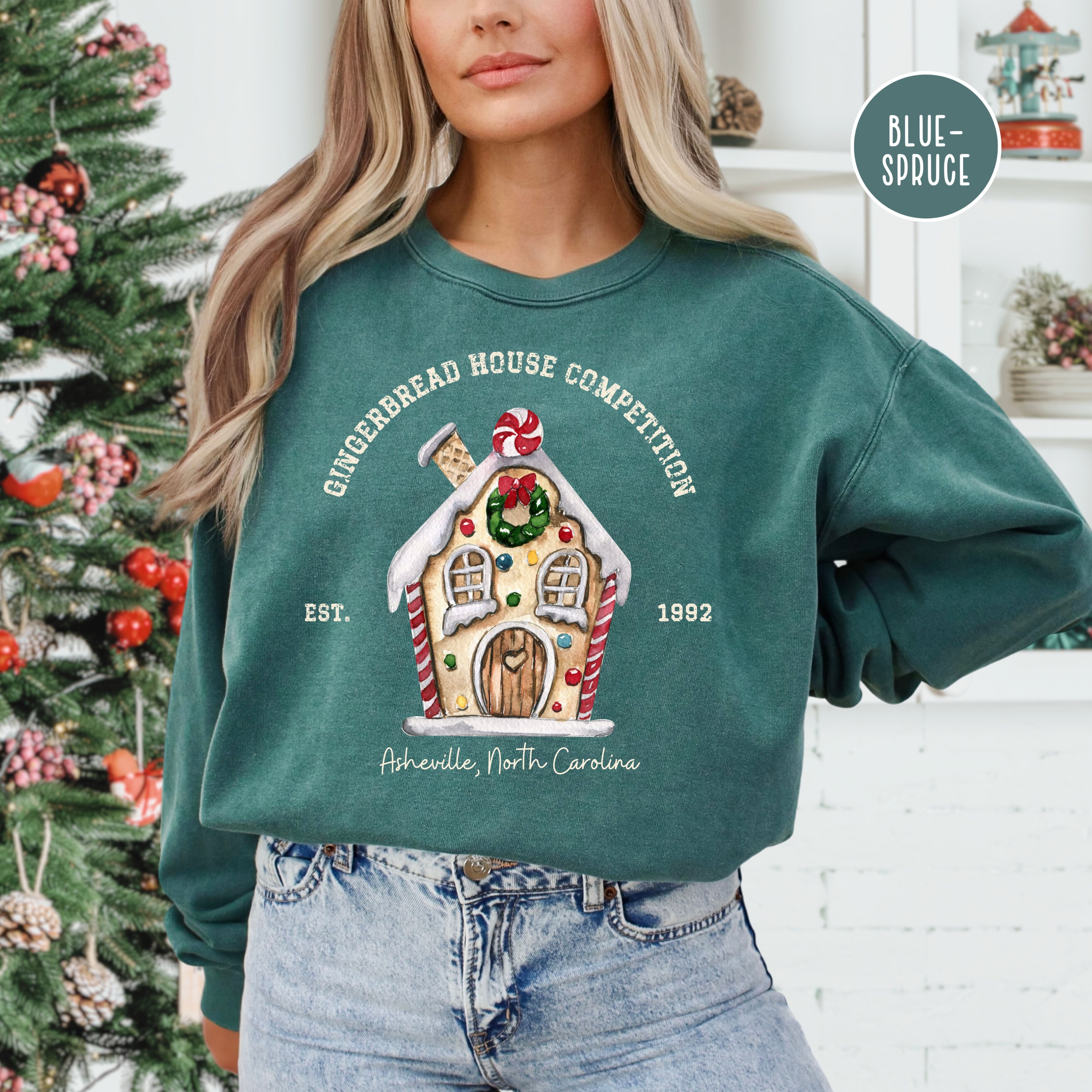 Asheville North Carolina Gingerbread House Competition Comfort Colors® Sweatshirt