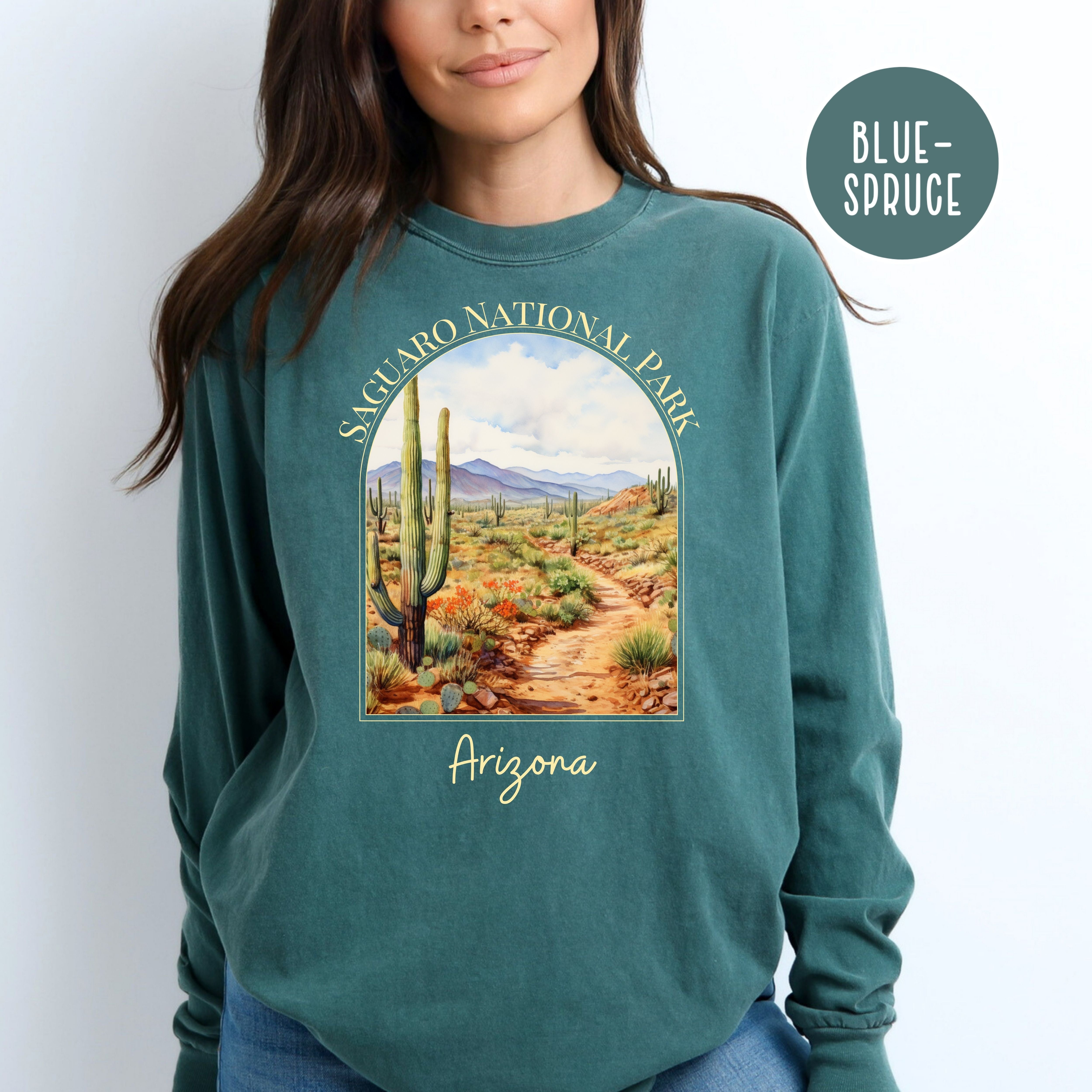 Saguaro National Park Comfort Colors® Long Sleeve Adult Unisex Tee