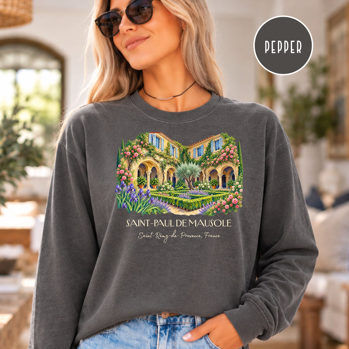 Van Gogh Trail Long Sleeve Comfort Colors Tee, Saint Remy France Gift Tee, South of France Travel Gift, France Vacation Tee, Art Lover Gift
