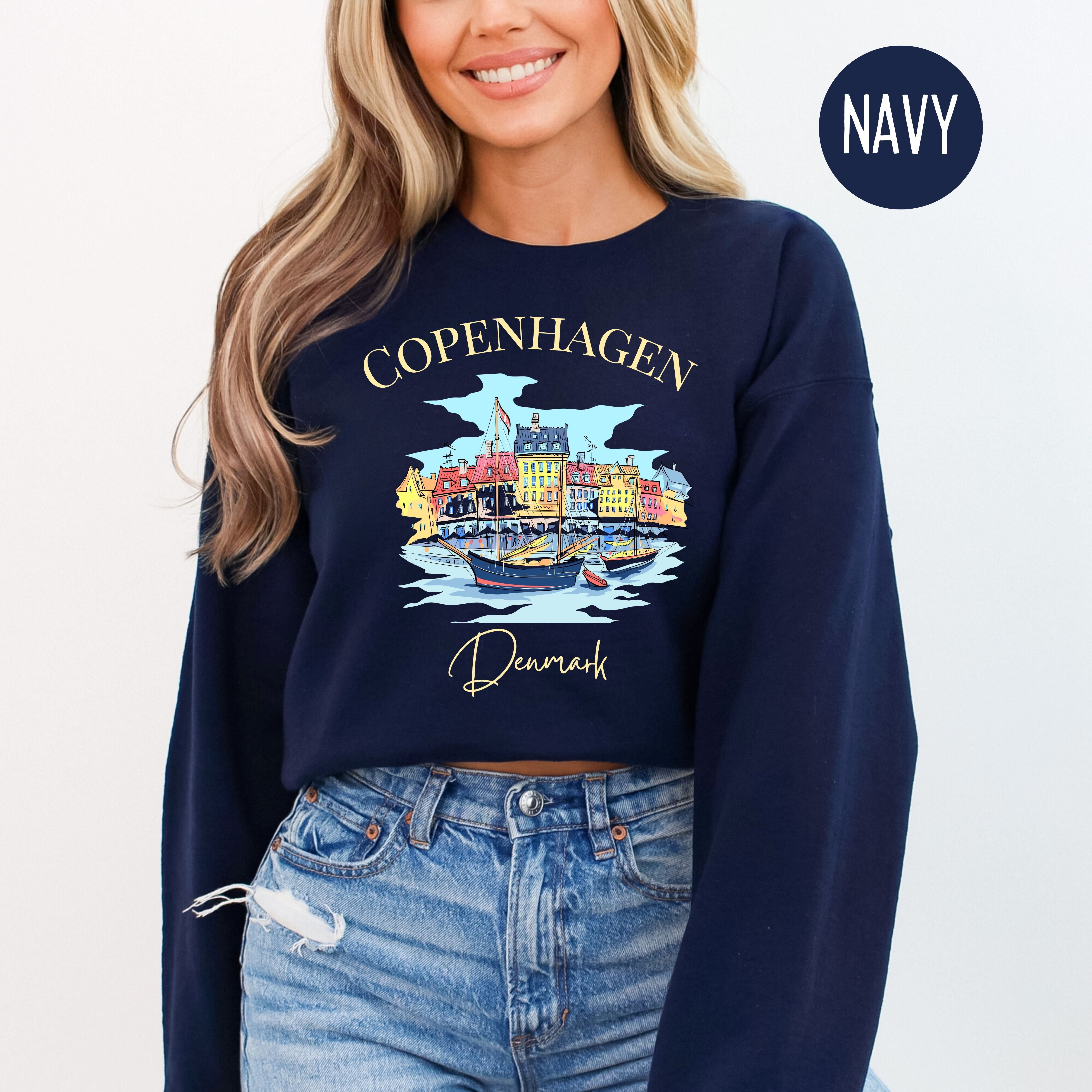 Copenhagen Denmark Vacation Gift Crewneck Sweatshirt