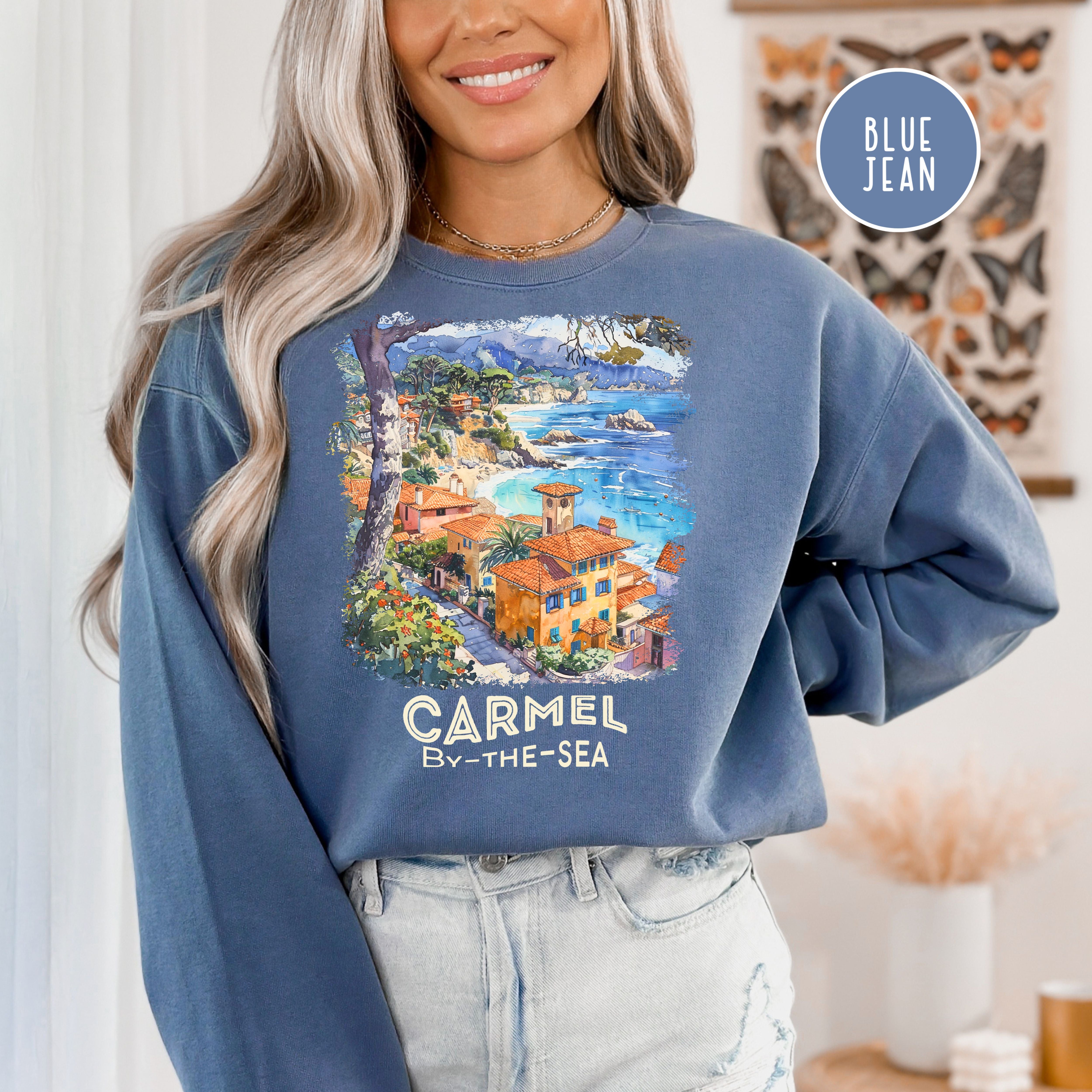 Carmel By The Sea Unsex Comfort Colors Sweatshirt, Monterey Vacation Shirt