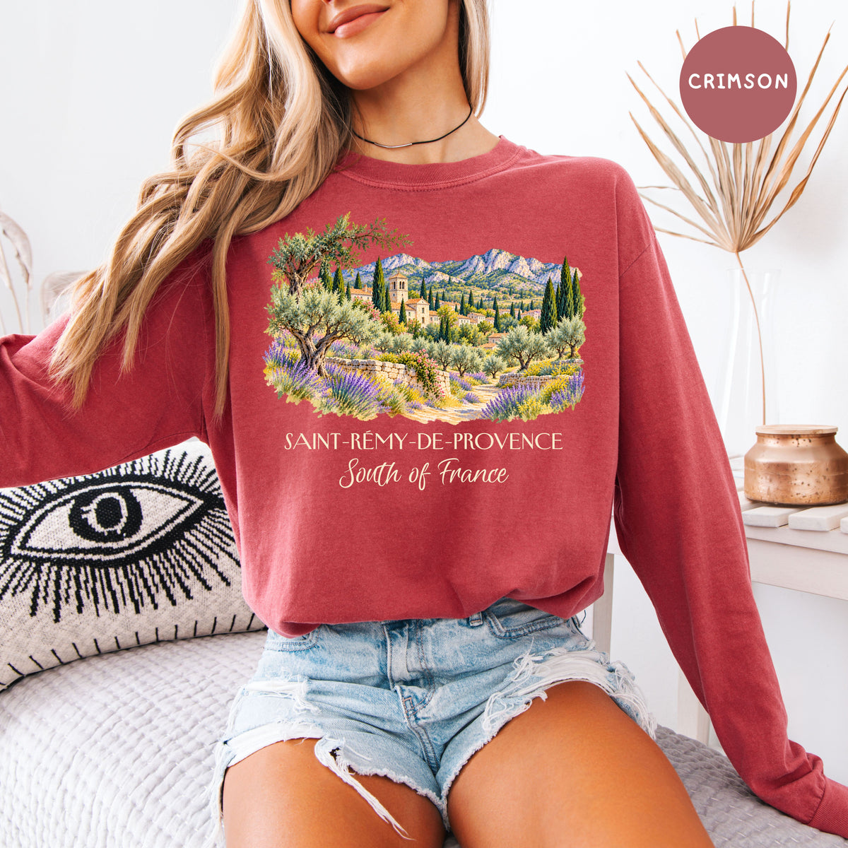 South of France Long Sleeve Comfort Colors Travel Tee, Saint Remy France Shirt, Van Gogh Trail Gift Tee, France Travel, Van Gogh Fan Gift