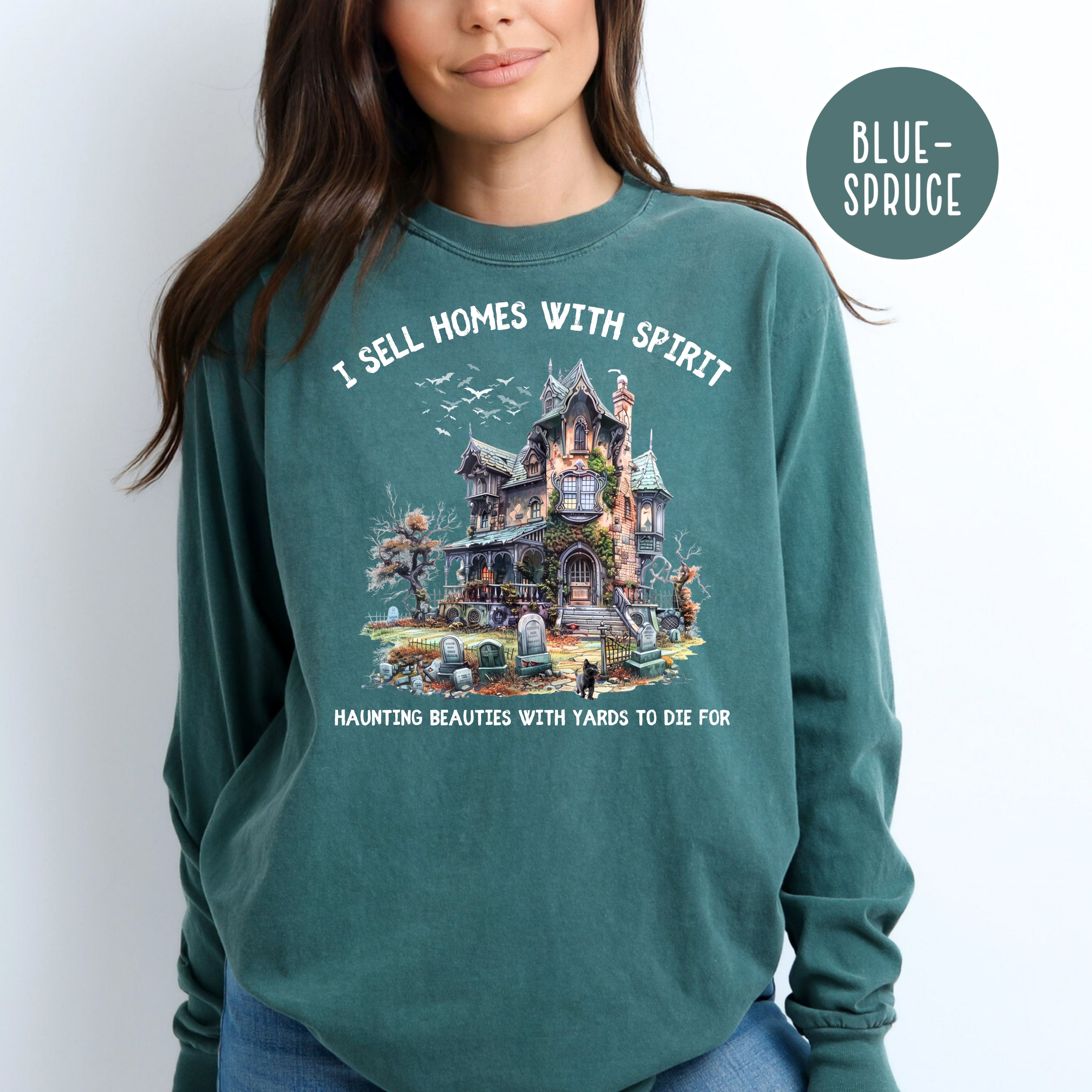 Real Estate Agent Halloween Party Comfort Colors® Long Sleeve Tee