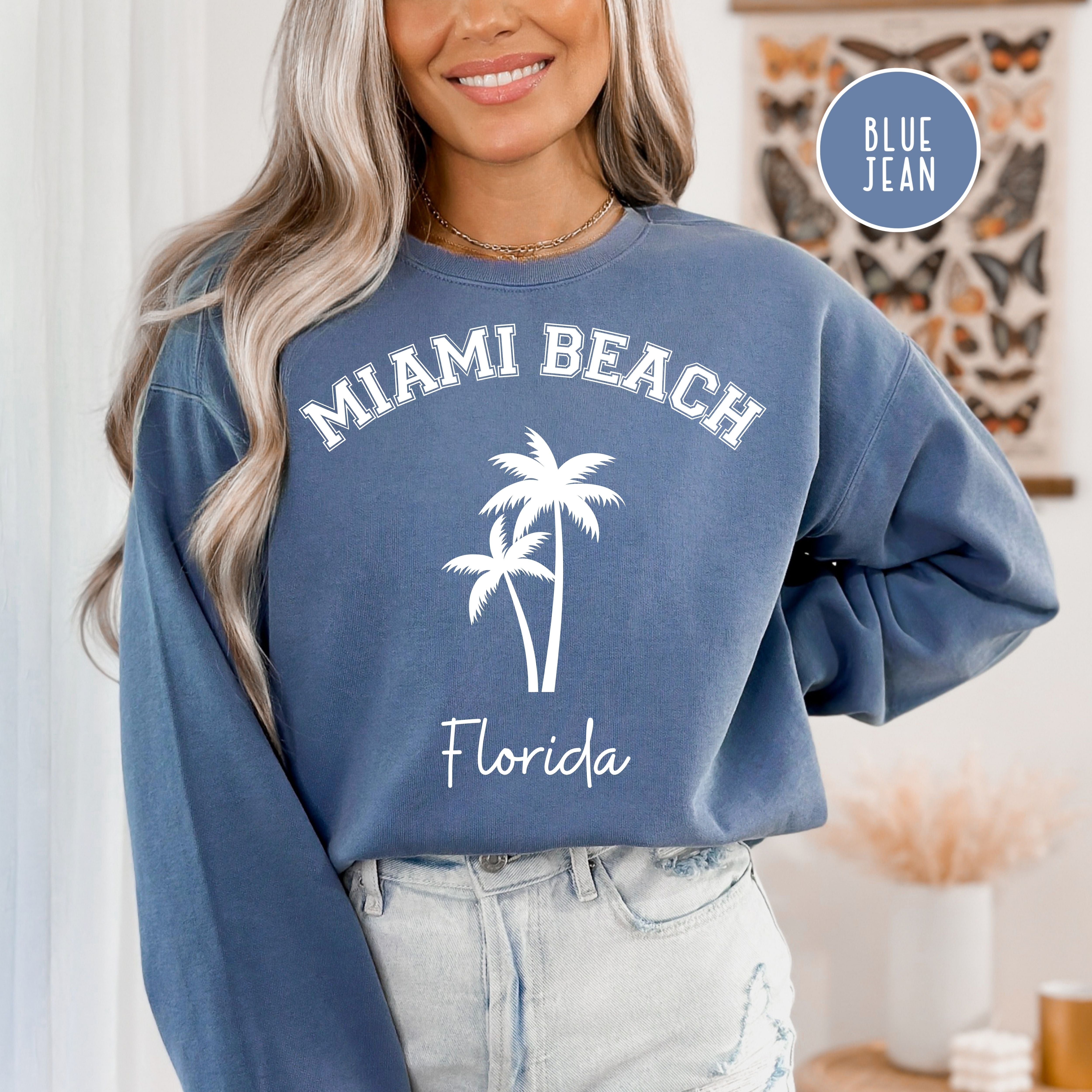 Miami Beach Florida Comfort Colors Sweatshirt