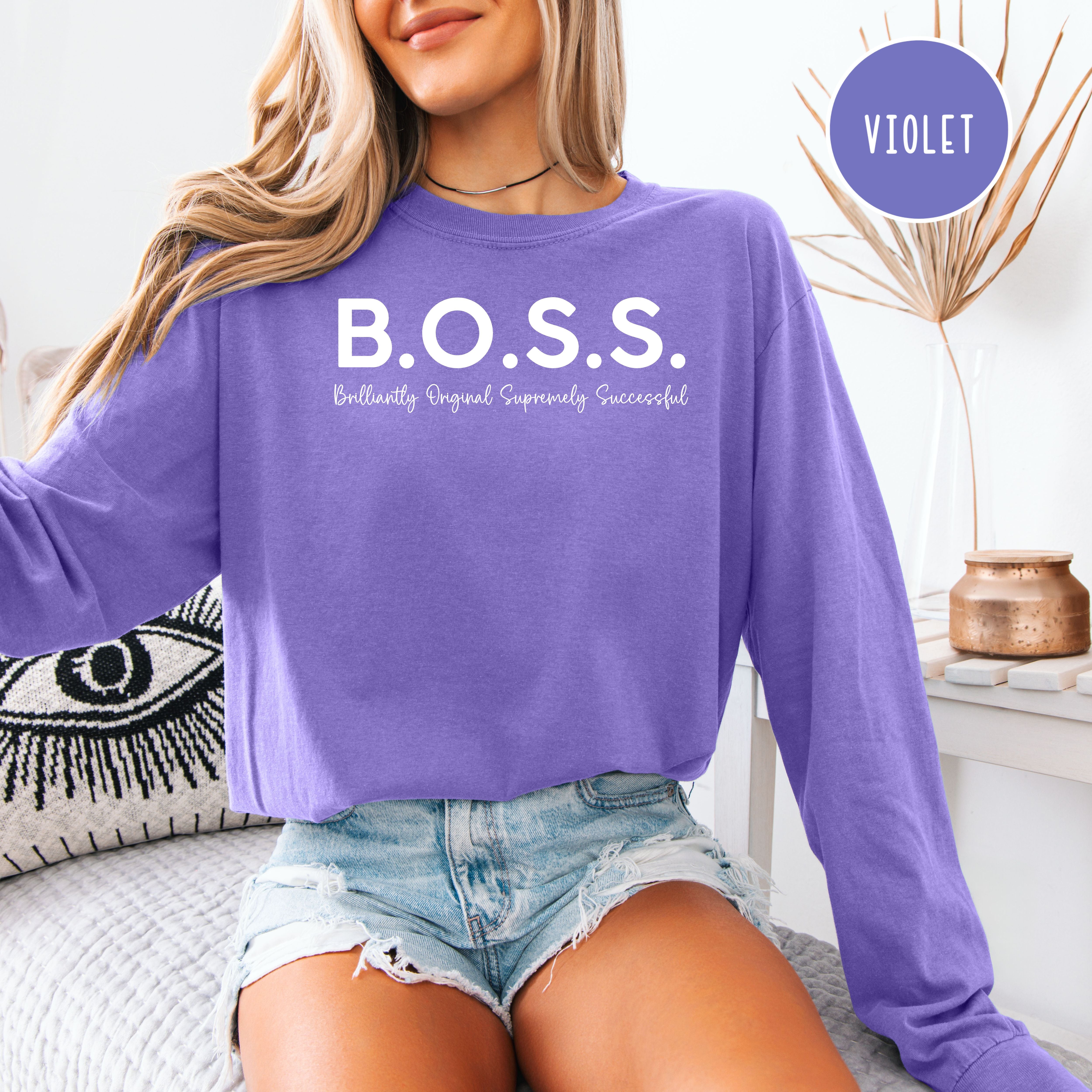 Boss Women Empowerment Long Sleeve Comfort Colors Tee