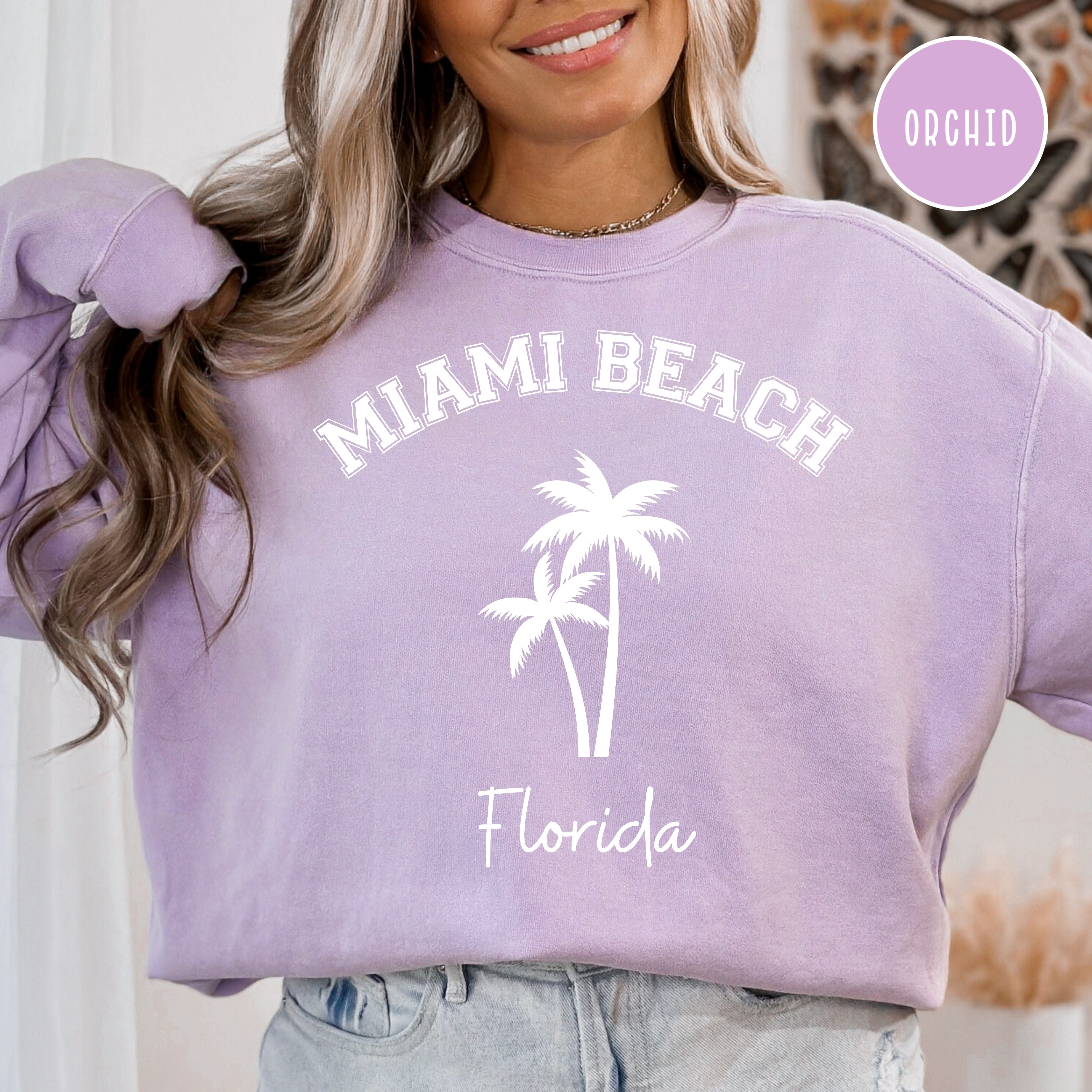 Miami Beach Florida Comfort Colors Sweatshirt