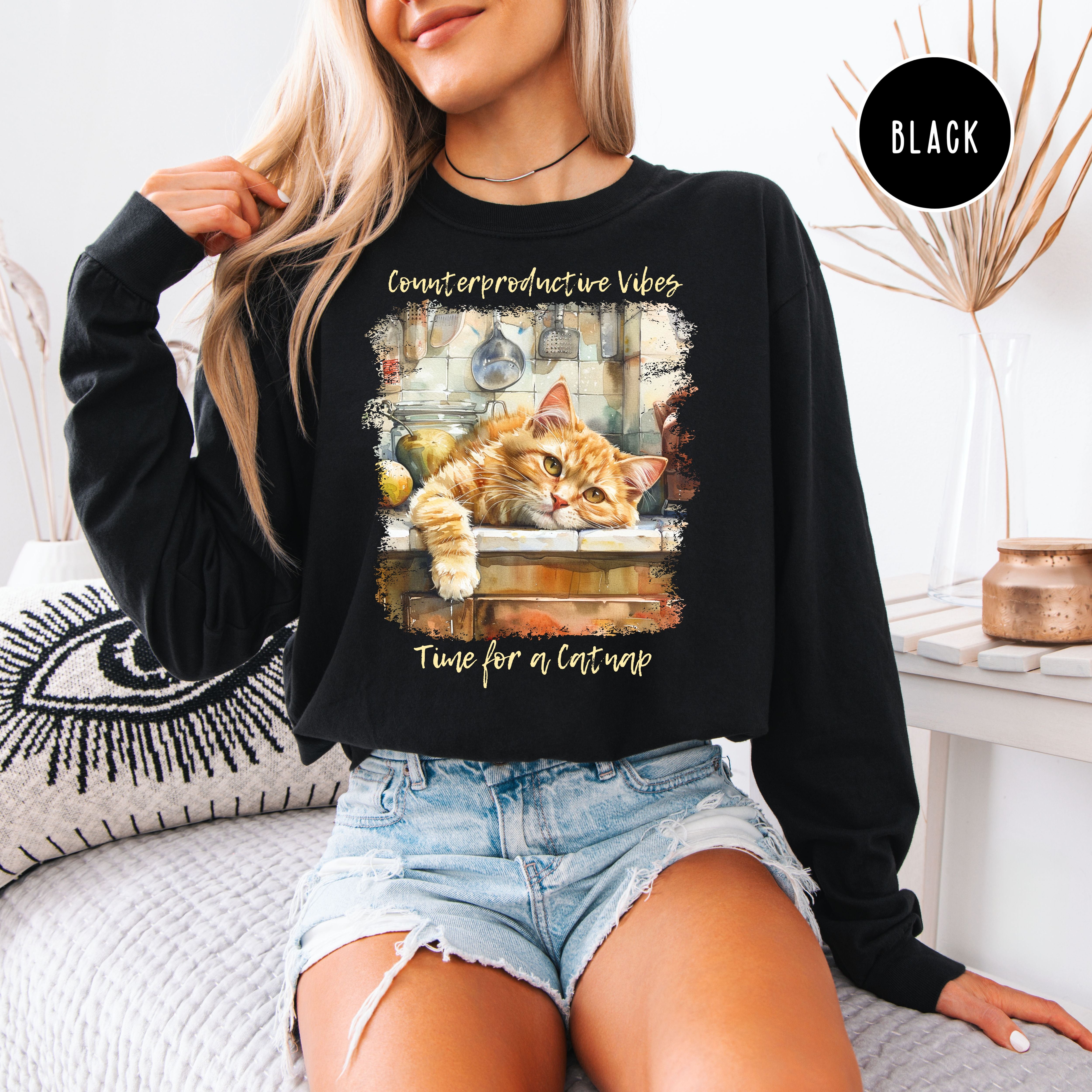 Cat Lover Comfort Colors Unisex Long Sleeve T-Shirt