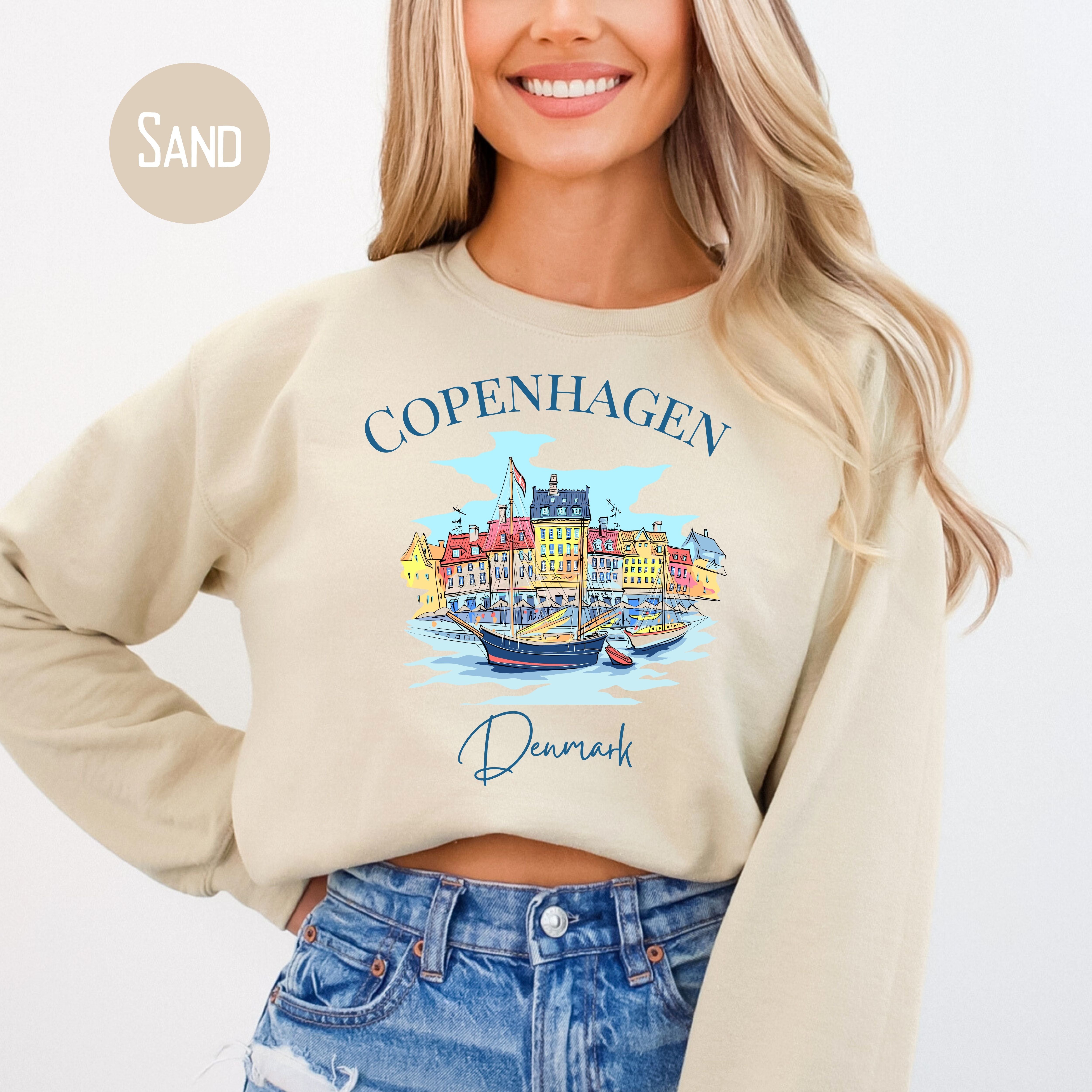 Copenhagen Denmark Vacation Gift Crewneck Sweatshirt