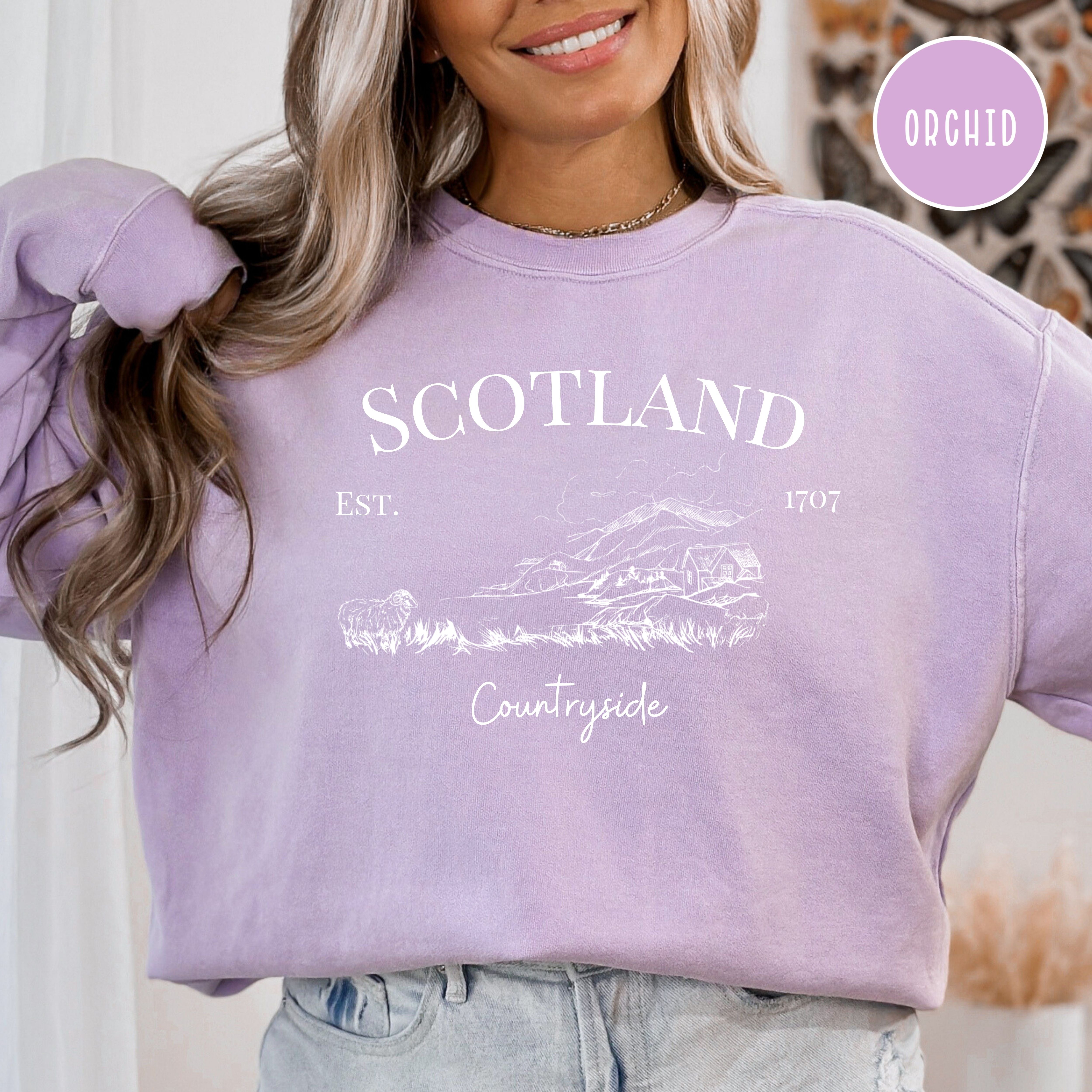 Scotland Countryside Comfort Colors® Sweatshirt