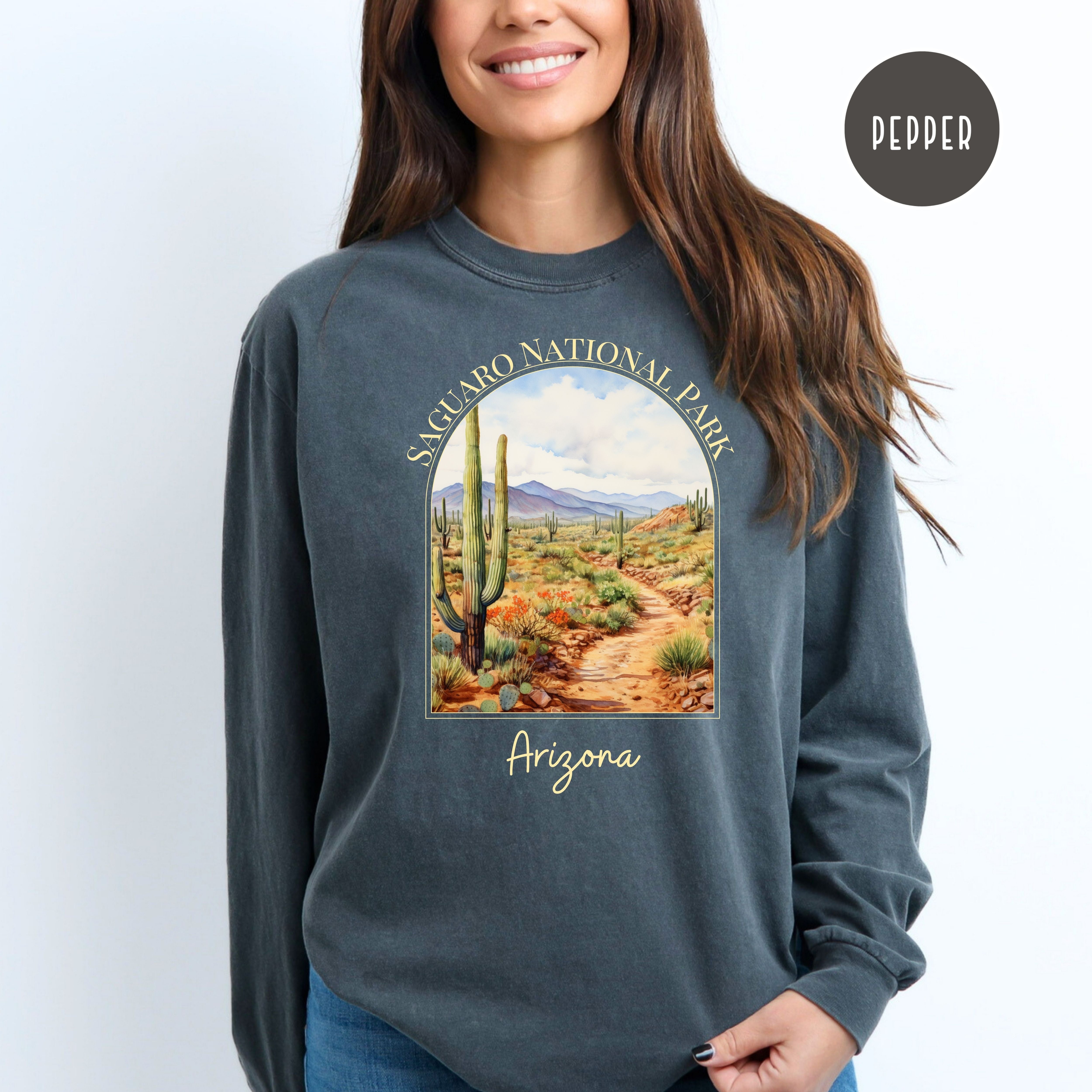 Saguaro National Park Comfort Colors® Long Sleeve Adult Unisex Tee