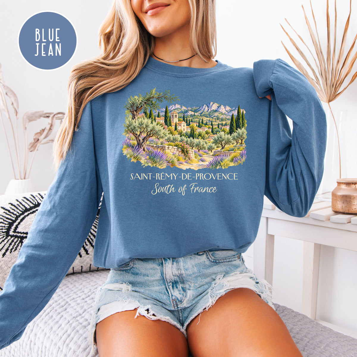 South of France Long Sleeve Comfort Colors Travel Tee, Saint Remy France Shirt, Van Gogh Trail Gift Tee, France Travel, Van Gogh Fan Gift