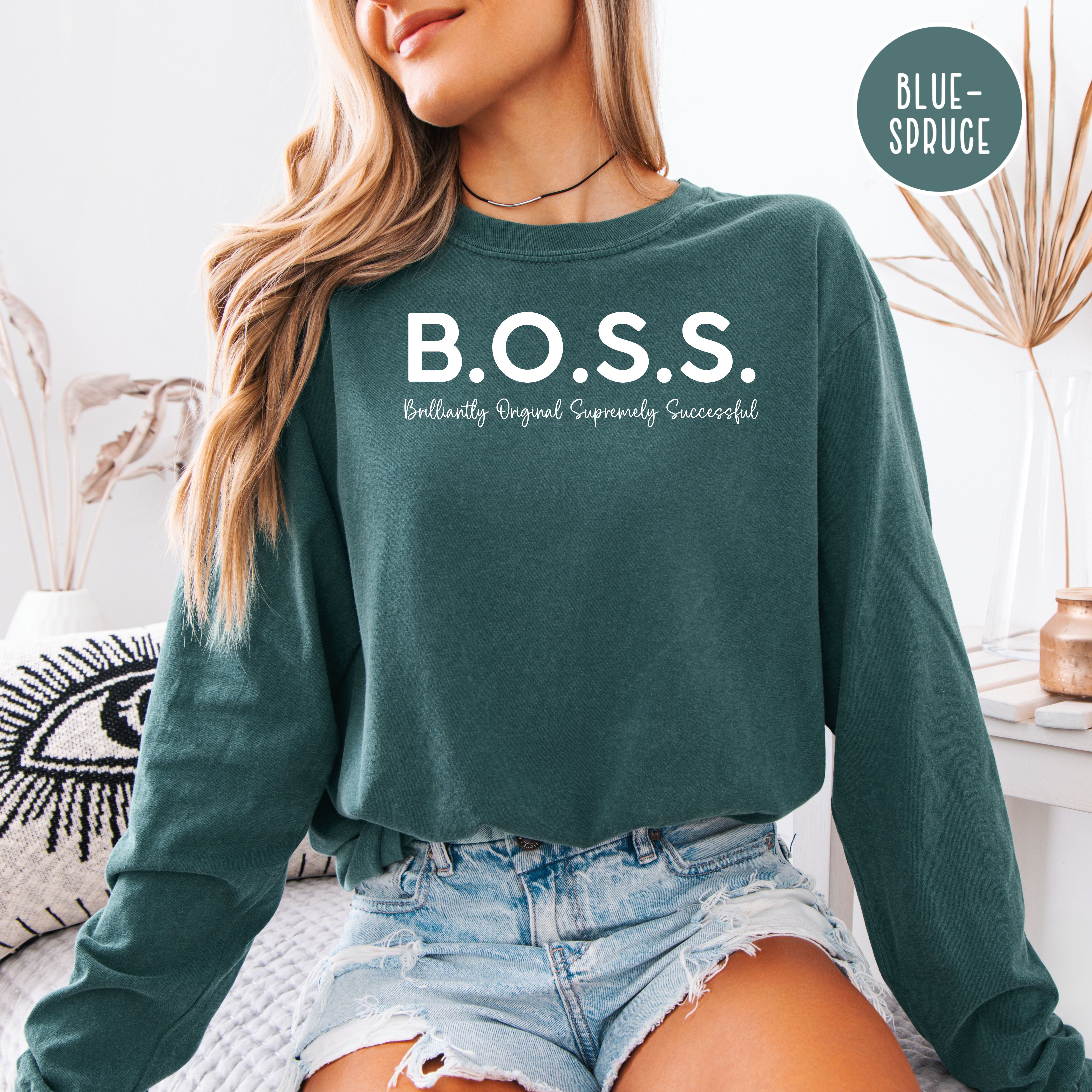 Boss Women Empowerment Long Sleeve Comfort Colors Tee