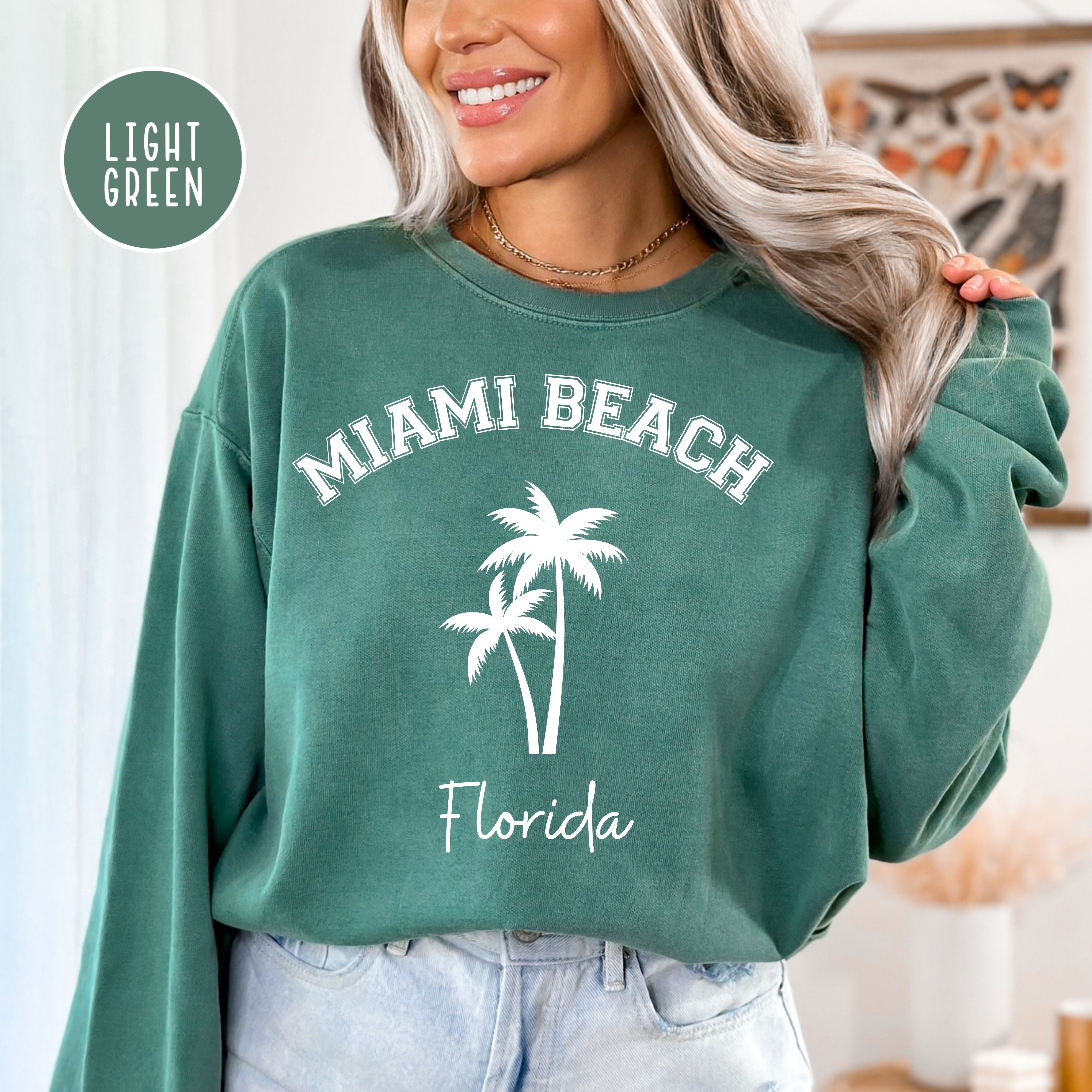 Miami Beach Florida Comfort Colors Sweatshirt