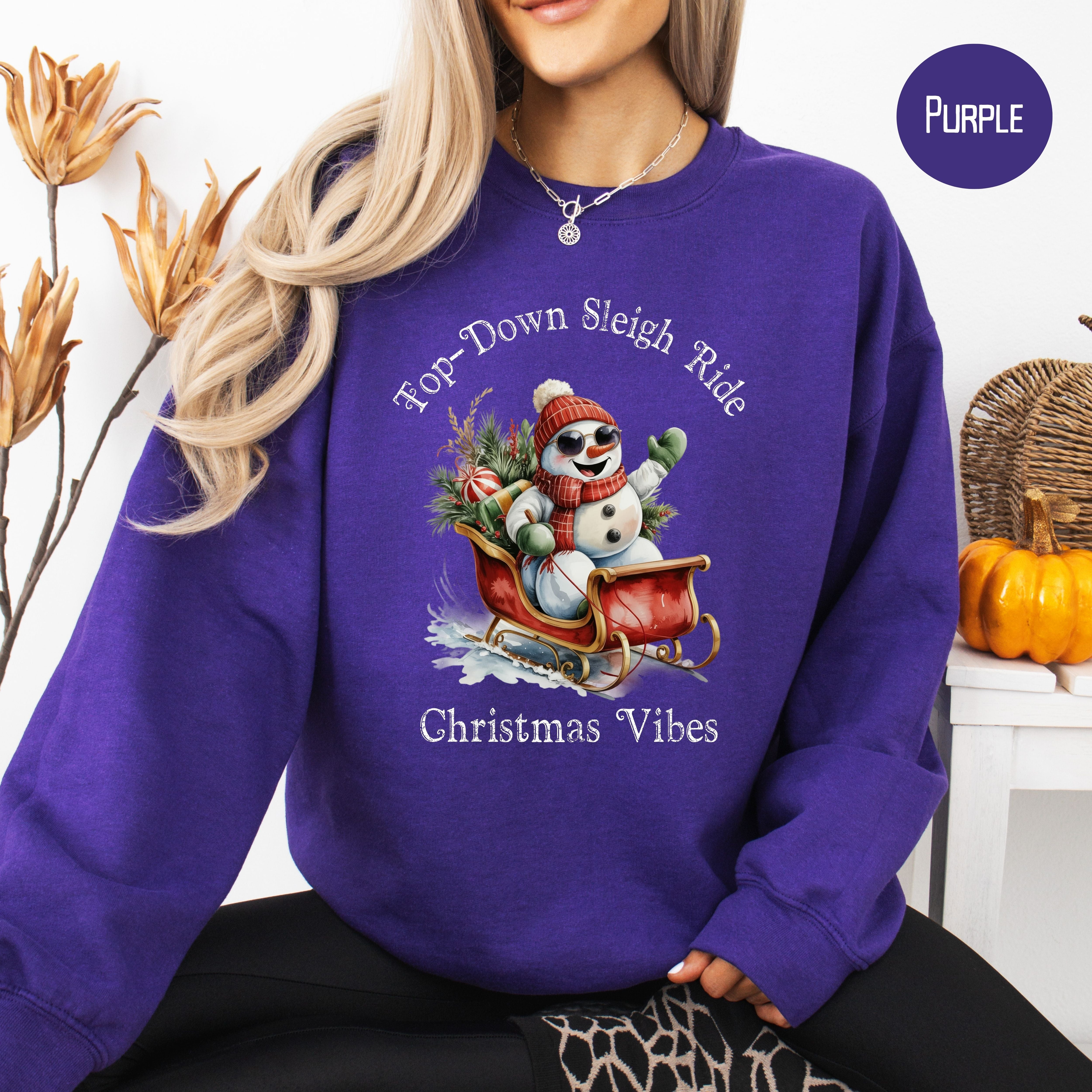 Top-Down Sleigh Ride Sweatshirt Christmas Sweatshirt