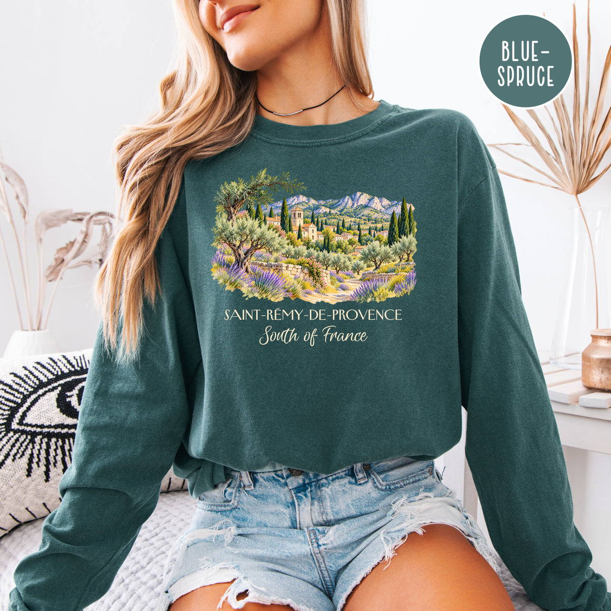 South of France Long Sleeve Comfort Colors Travel Tee, Saint Remy France Shirt, Van Gogh Trail Gift Tee, France Travel, Van Gogh Fan Gift