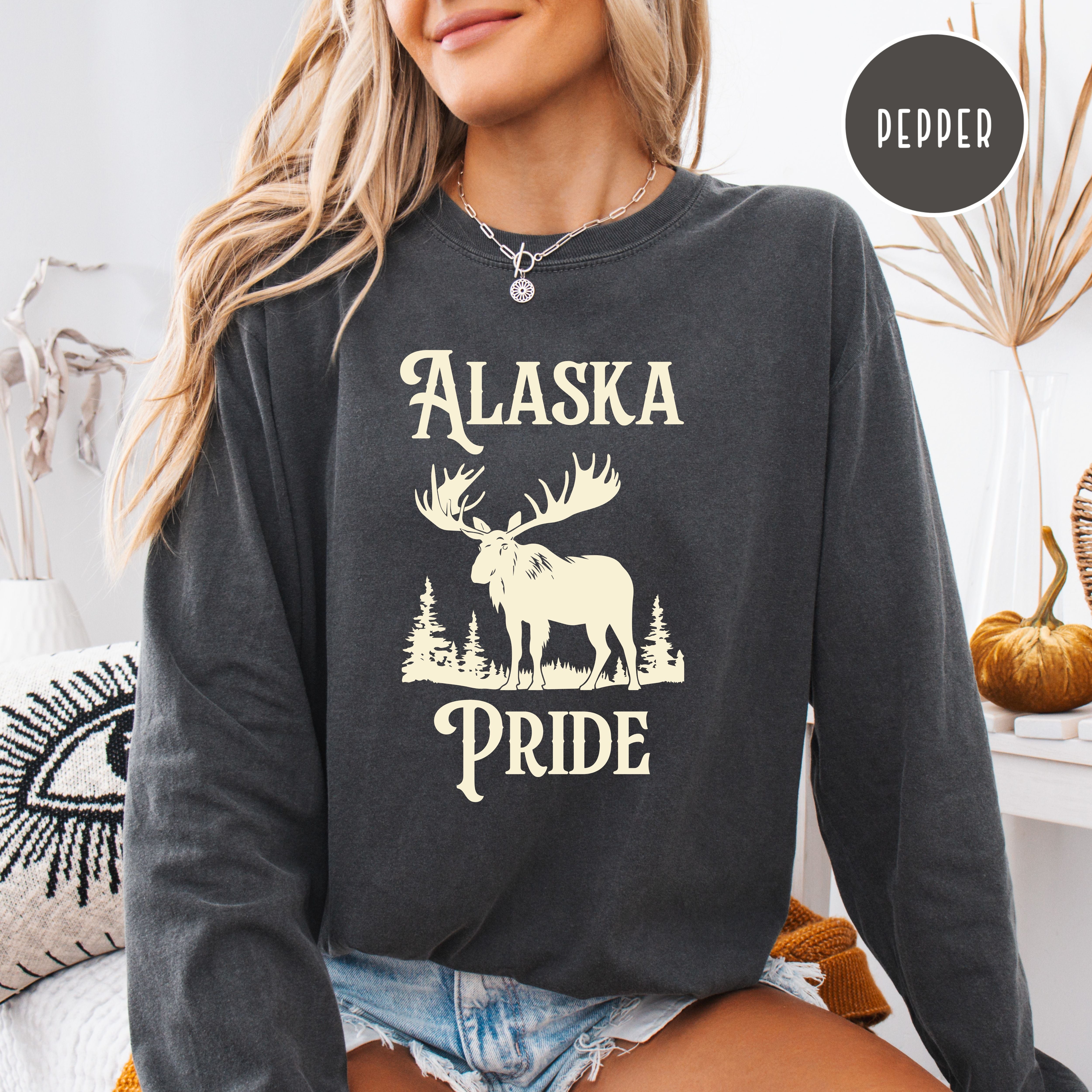 Alaska Pride Comfort Colors Adult Unisex Long Sleeve Tee