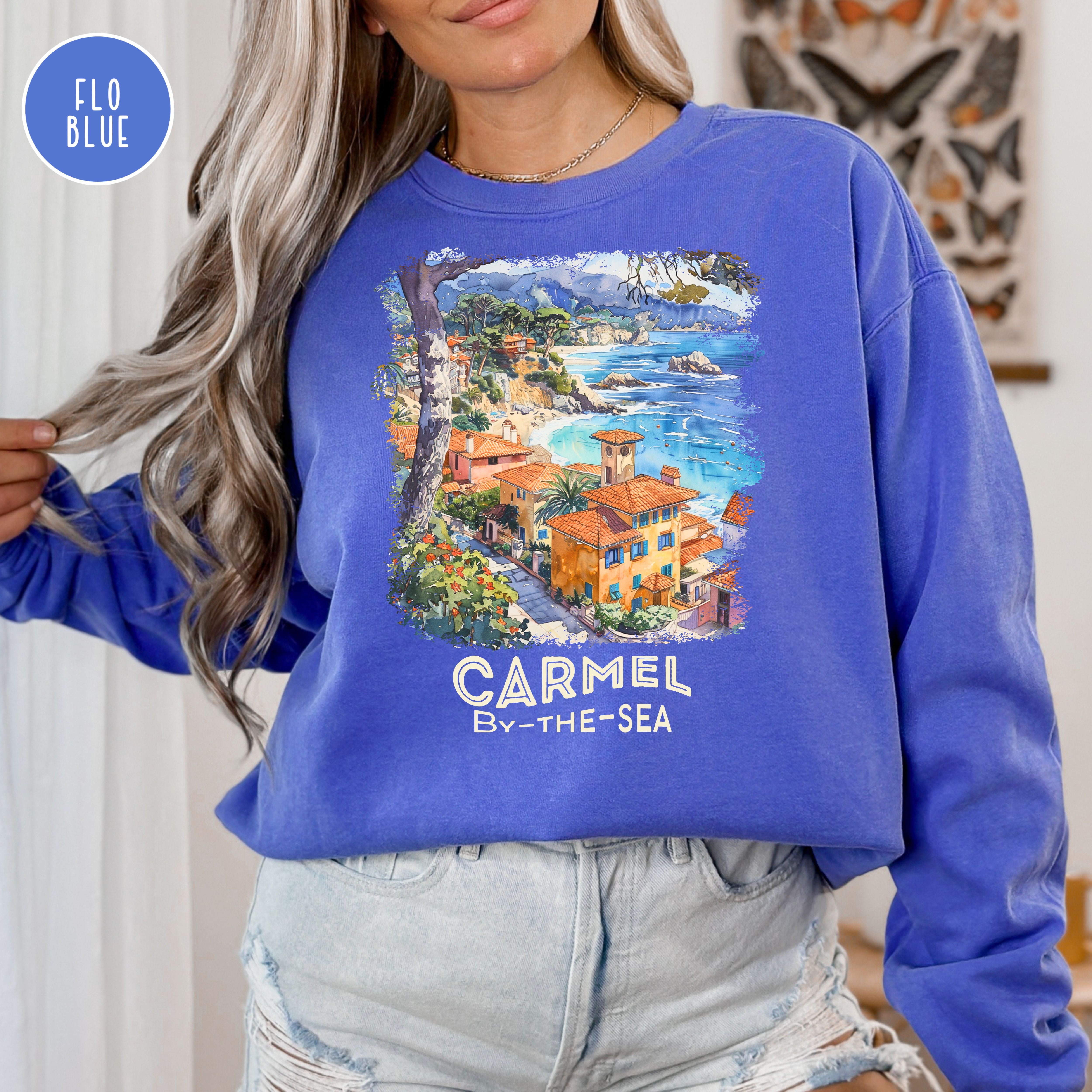 Carmel By The Sea Unsex Comfort Colors Sweatshirt, Monterey Vacation Shirt