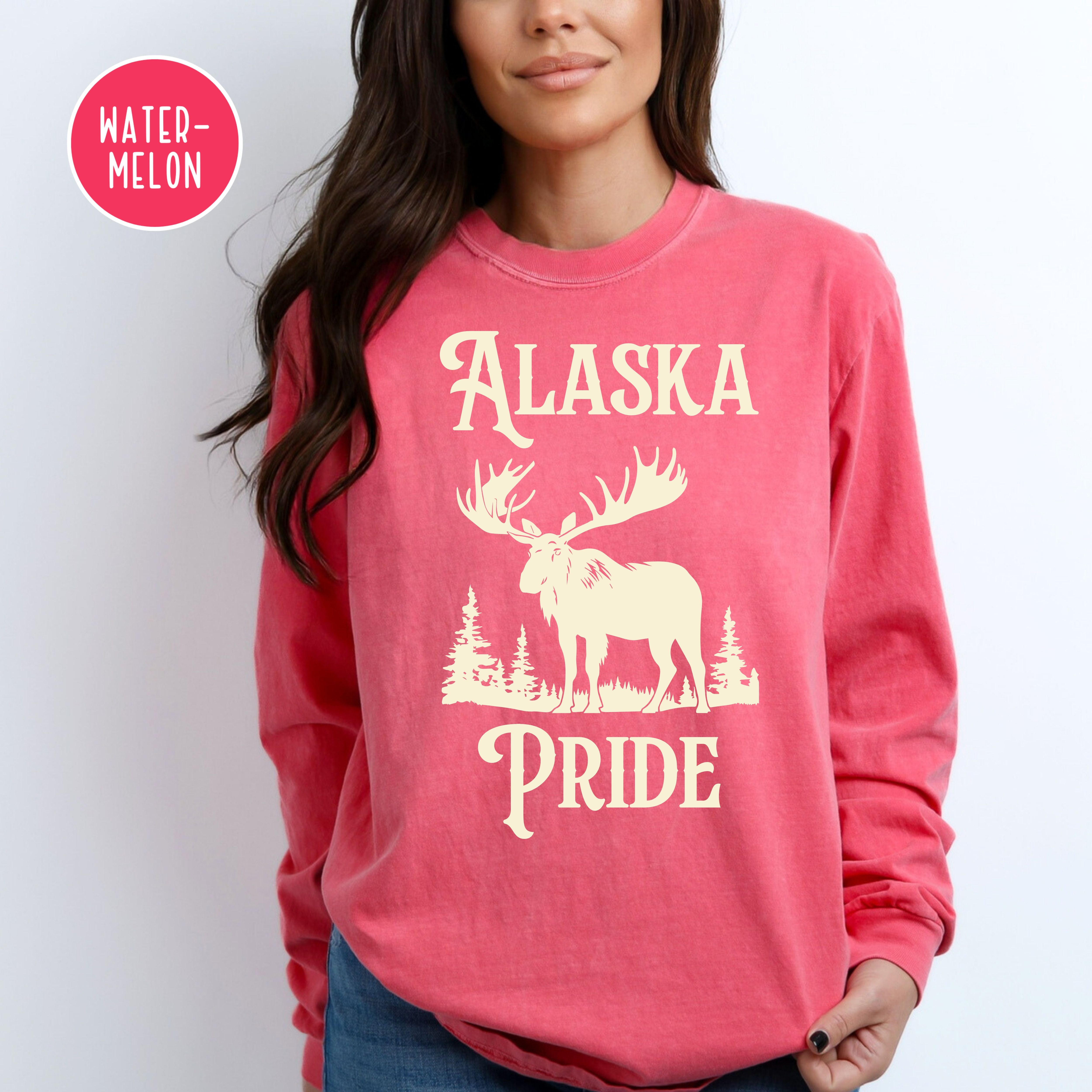 Alaska Pride Comfort Colors Adult Unisex Long Sleeve Tee