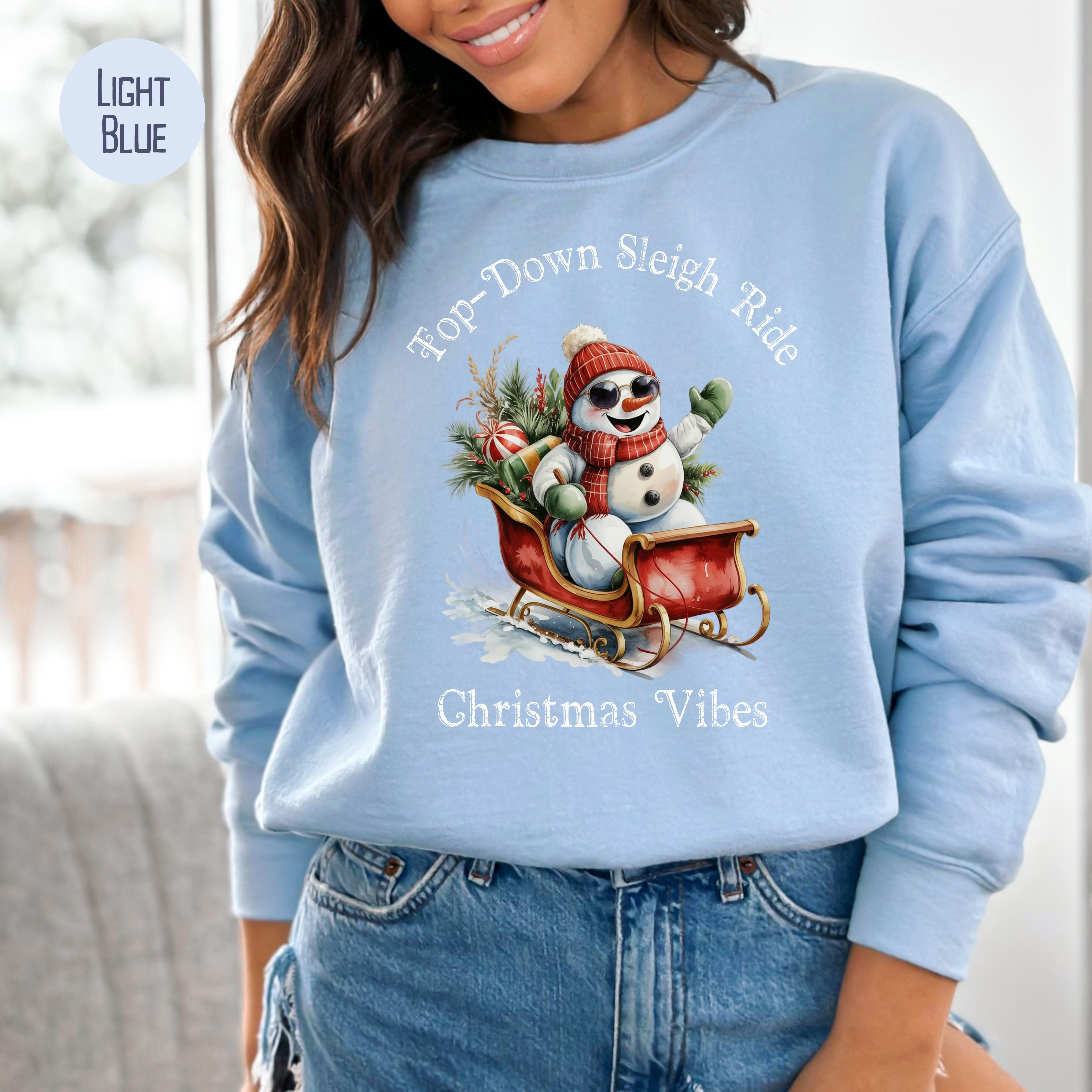 Top-Down Sleigh Ride Sweatshirt Christmas Sweatshirt