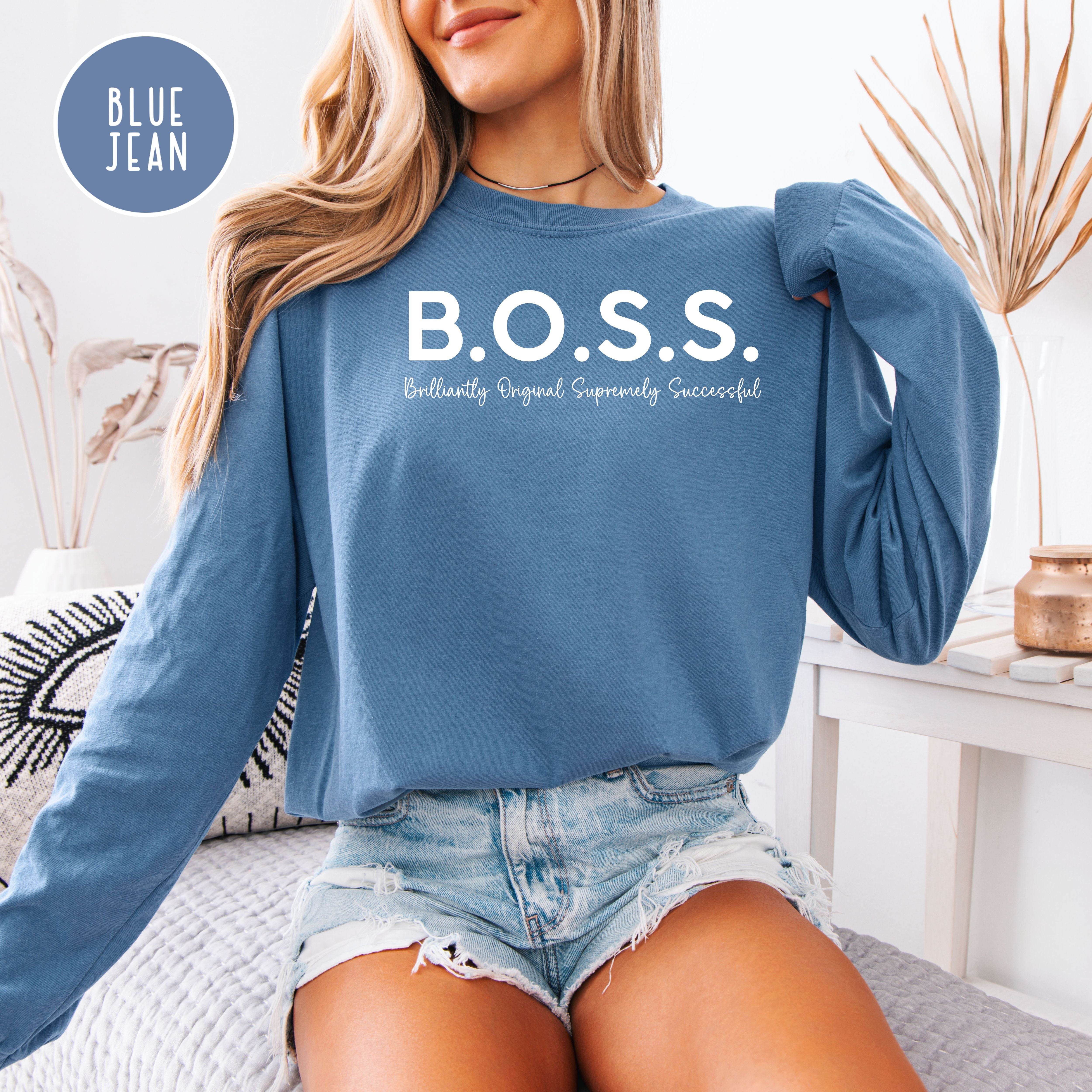 Boss Women Empowerment Long Sleeve Comfort Colors Tee