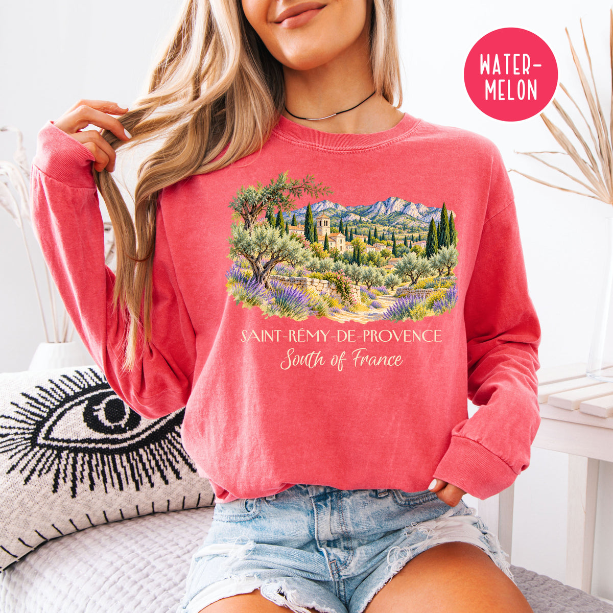 South of France Long Sleeve Comfort Colors Travel Tee, Saint Remy France Shirt, Van Gogh Trail Gift Tee, France Travel, Van Gogh Fan Gift