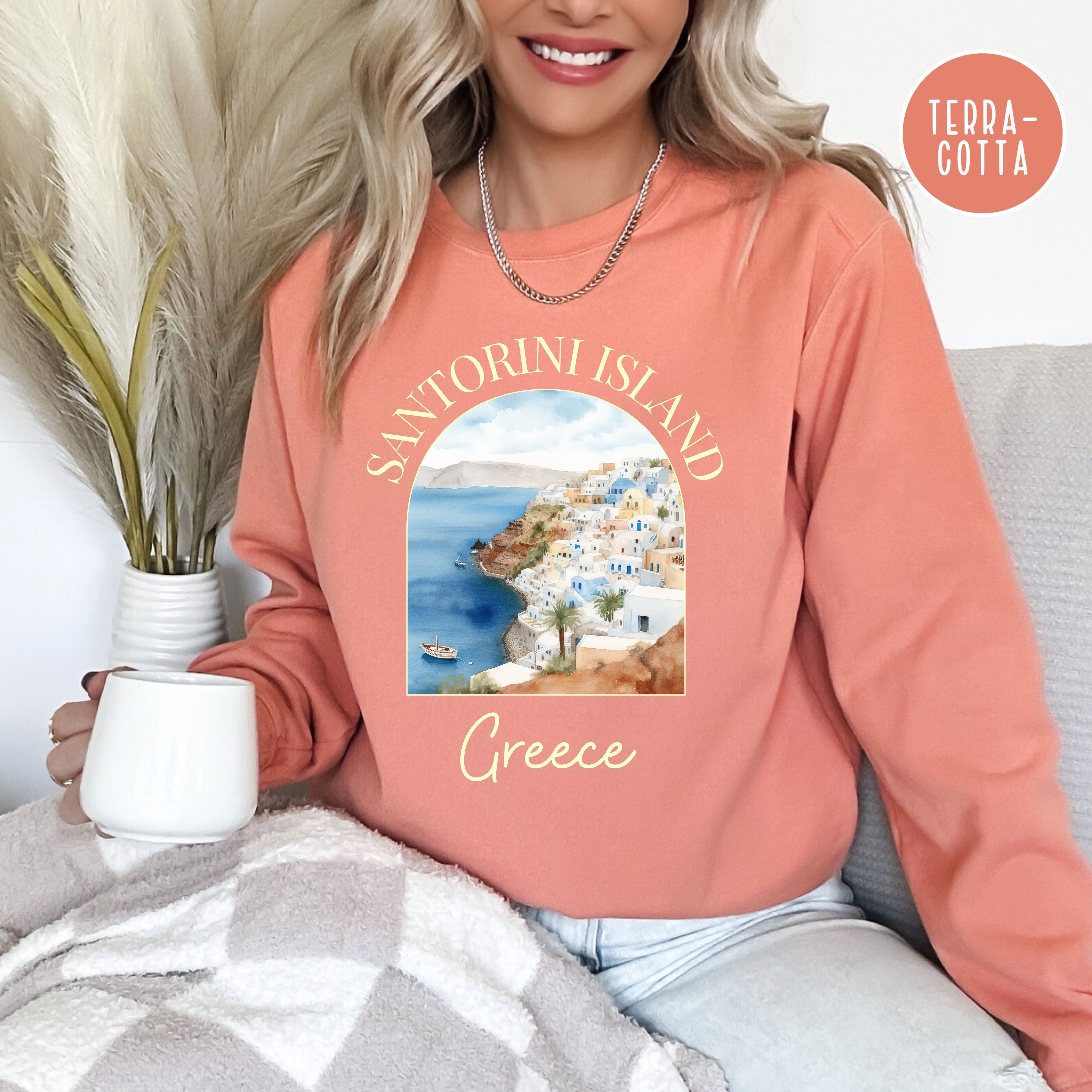 Santorini Island Greece Comfort Colors® Sweatshirt