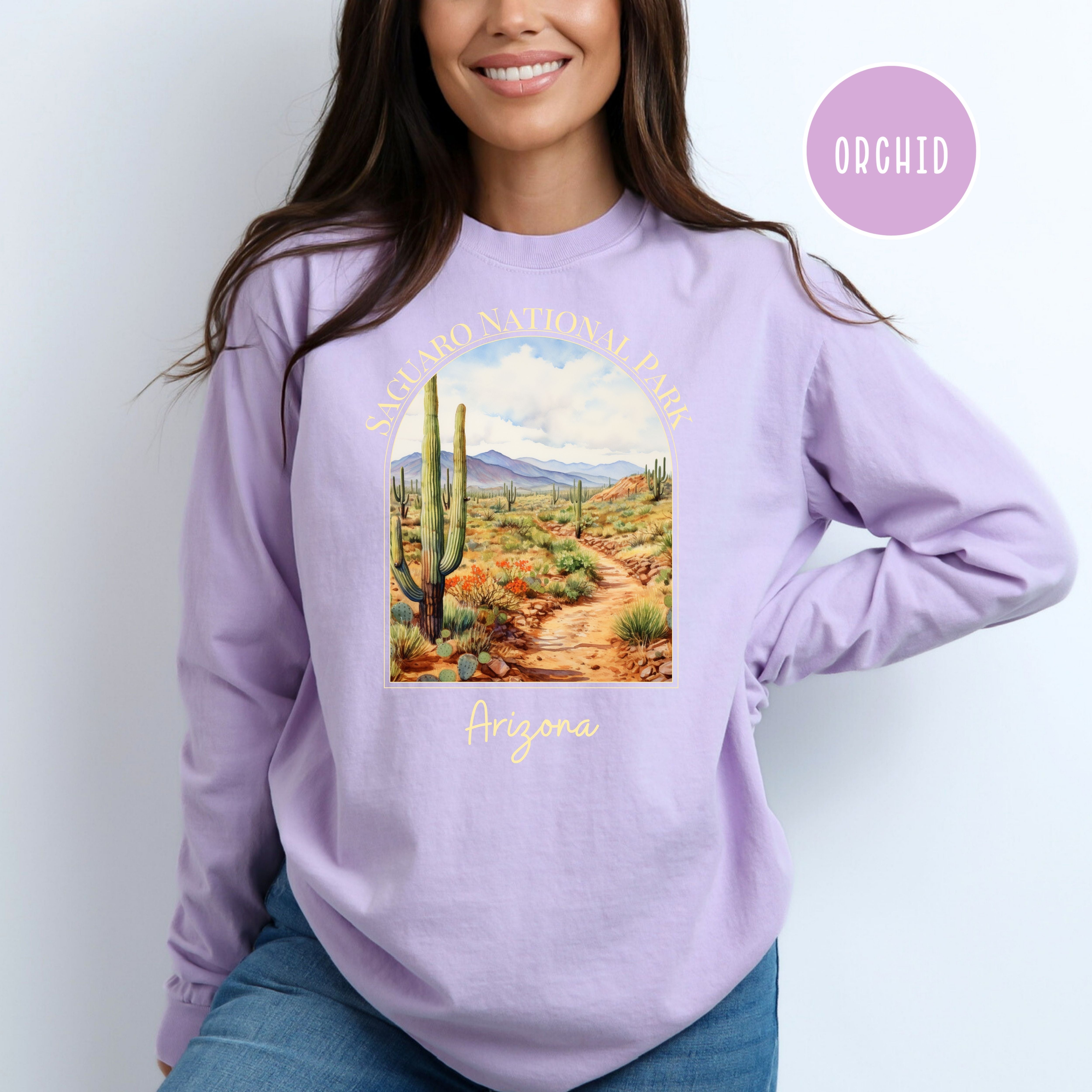 Saguaro National Park Comfort Colors® Long Sleeve Adult Unisex Tee