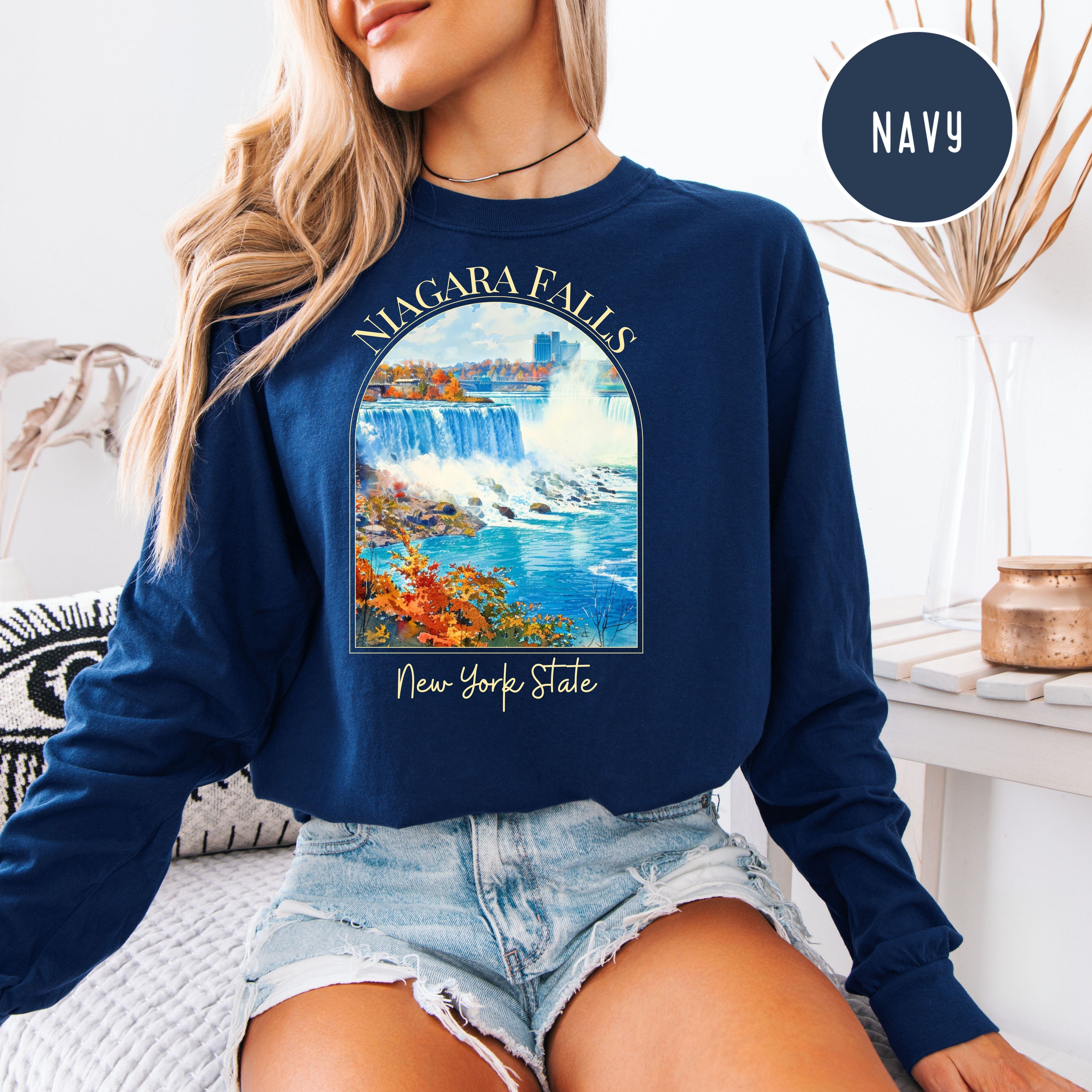 Niagara Falls New York State Comfort Colors Unisex Long Sleeve Tee Shirt