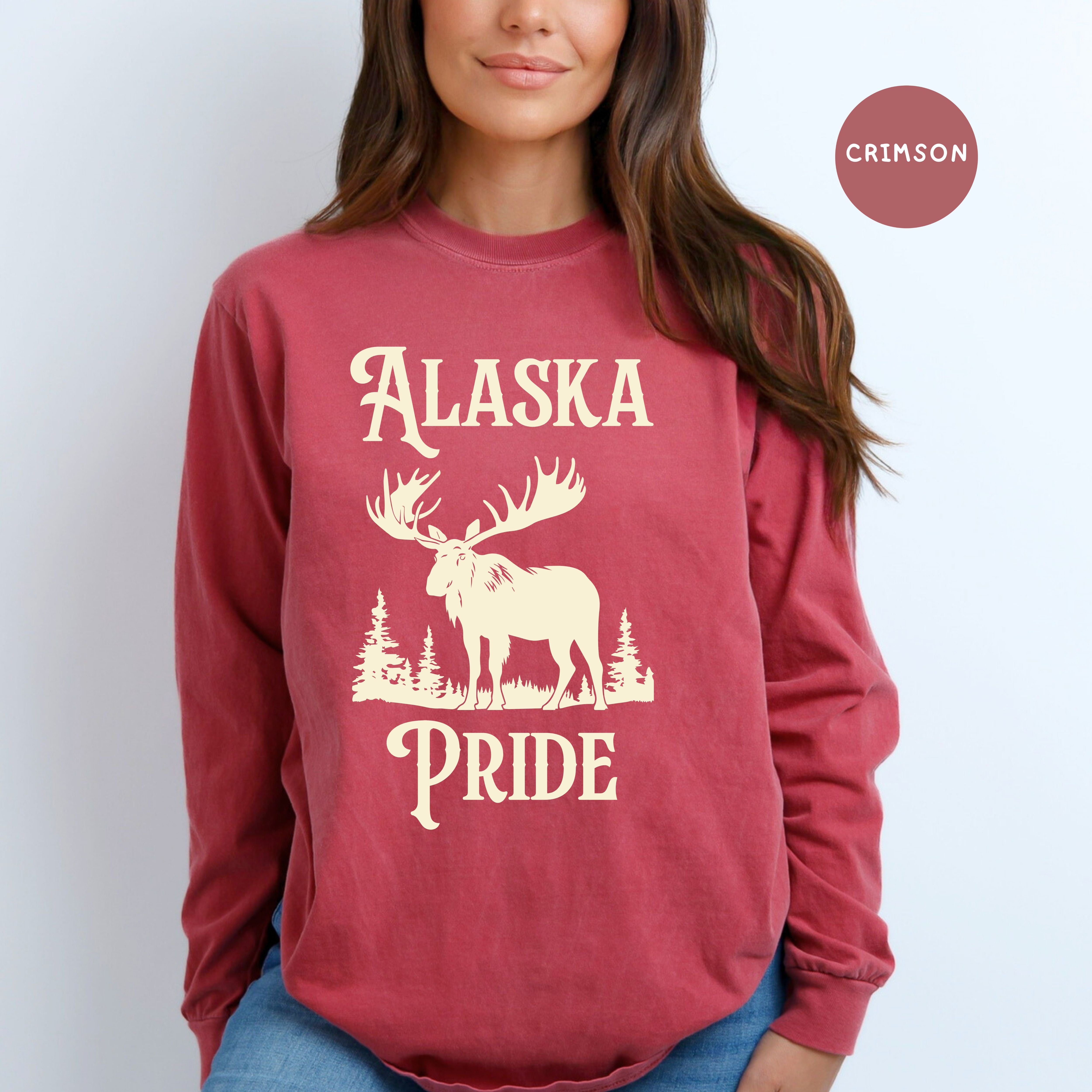 Alaska Pride Comfort Colors Adult Unisex Long Sleeve Tee
