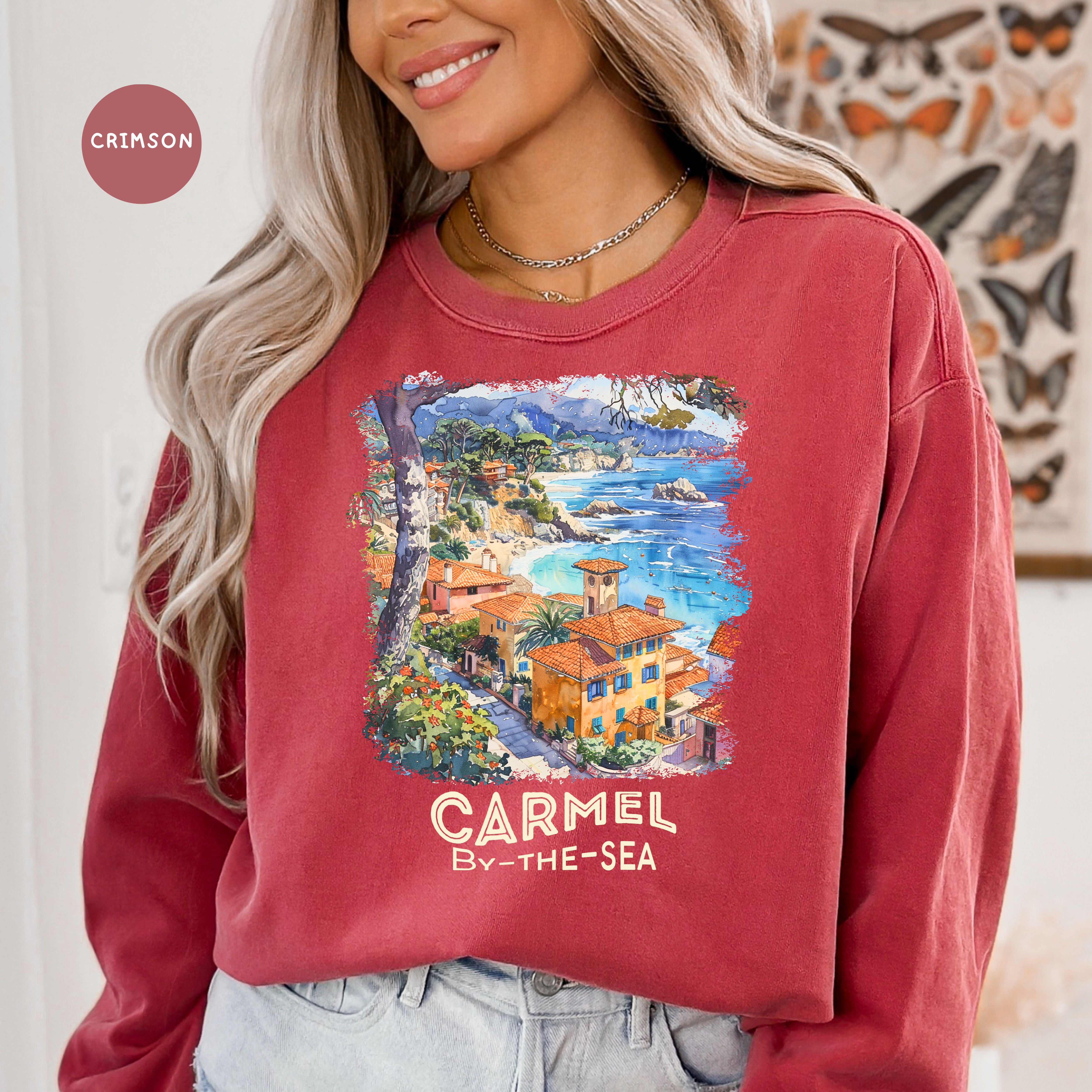 Carmel By The Sea Unsex Comfort Colors Sweatshirt, Monterey Vacation Shirt