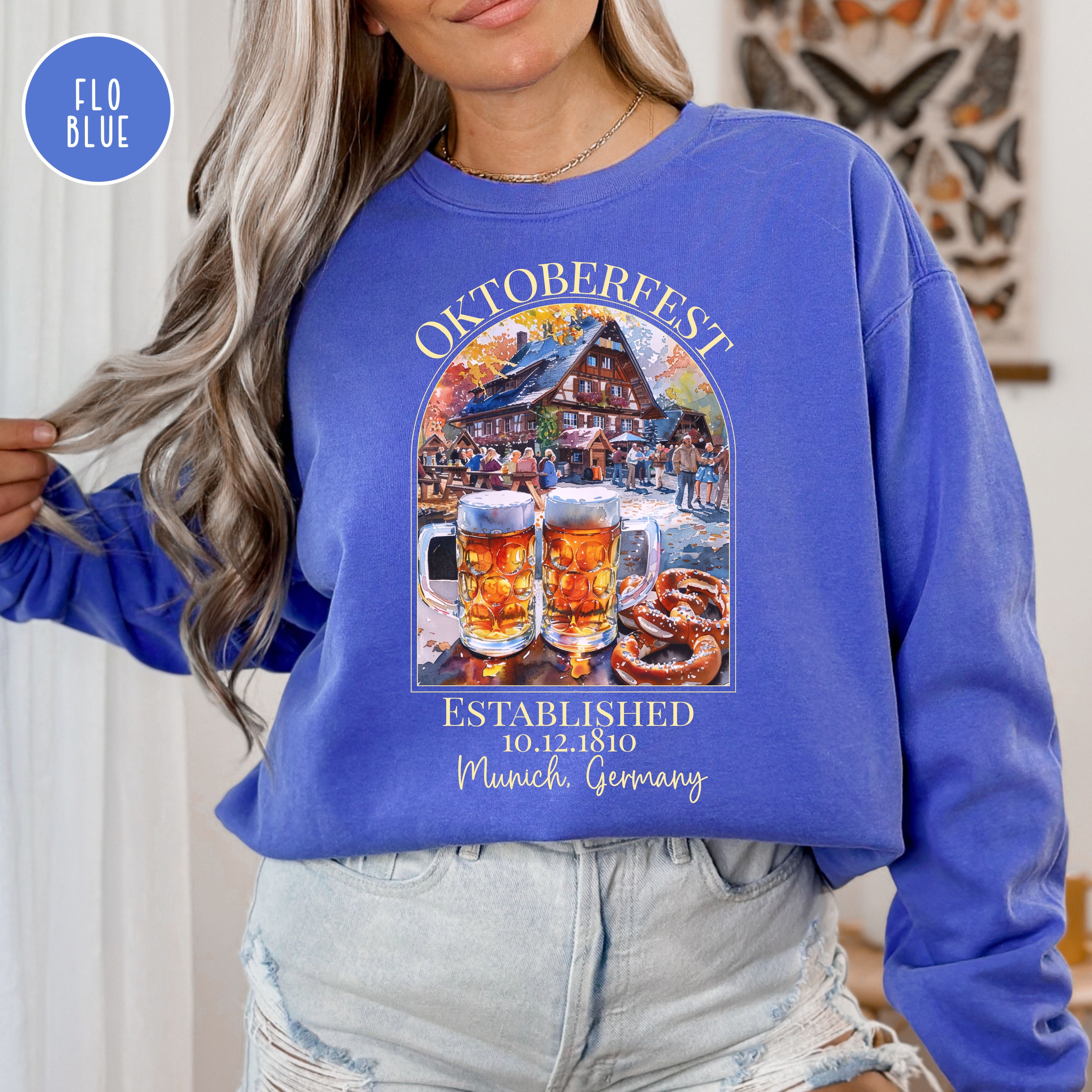 Oktoberfest Celebration Comfort Colors Adult Unisex Gift Sweatshirt