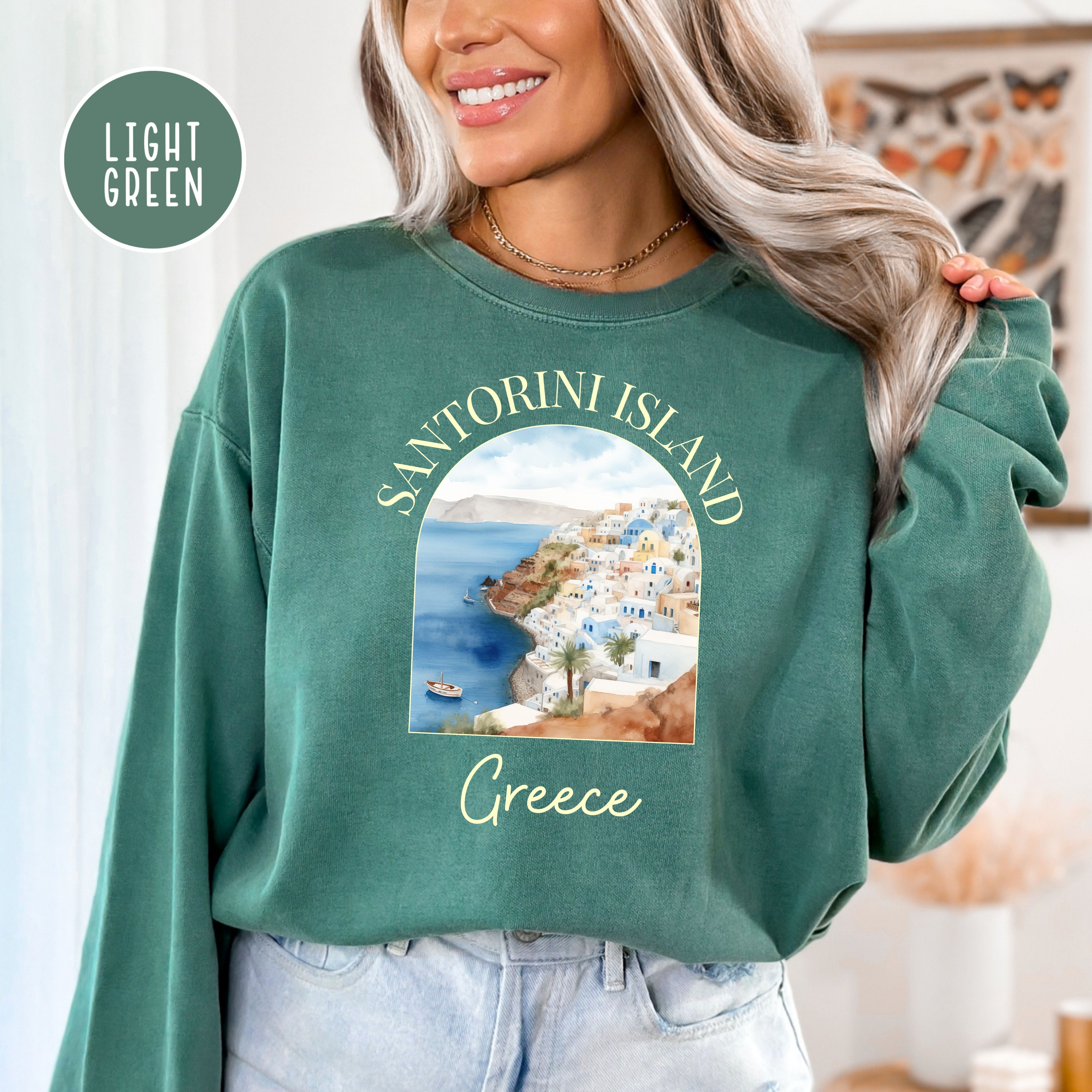 Santorini Island Greece Comfort Colors® Sweatshirt