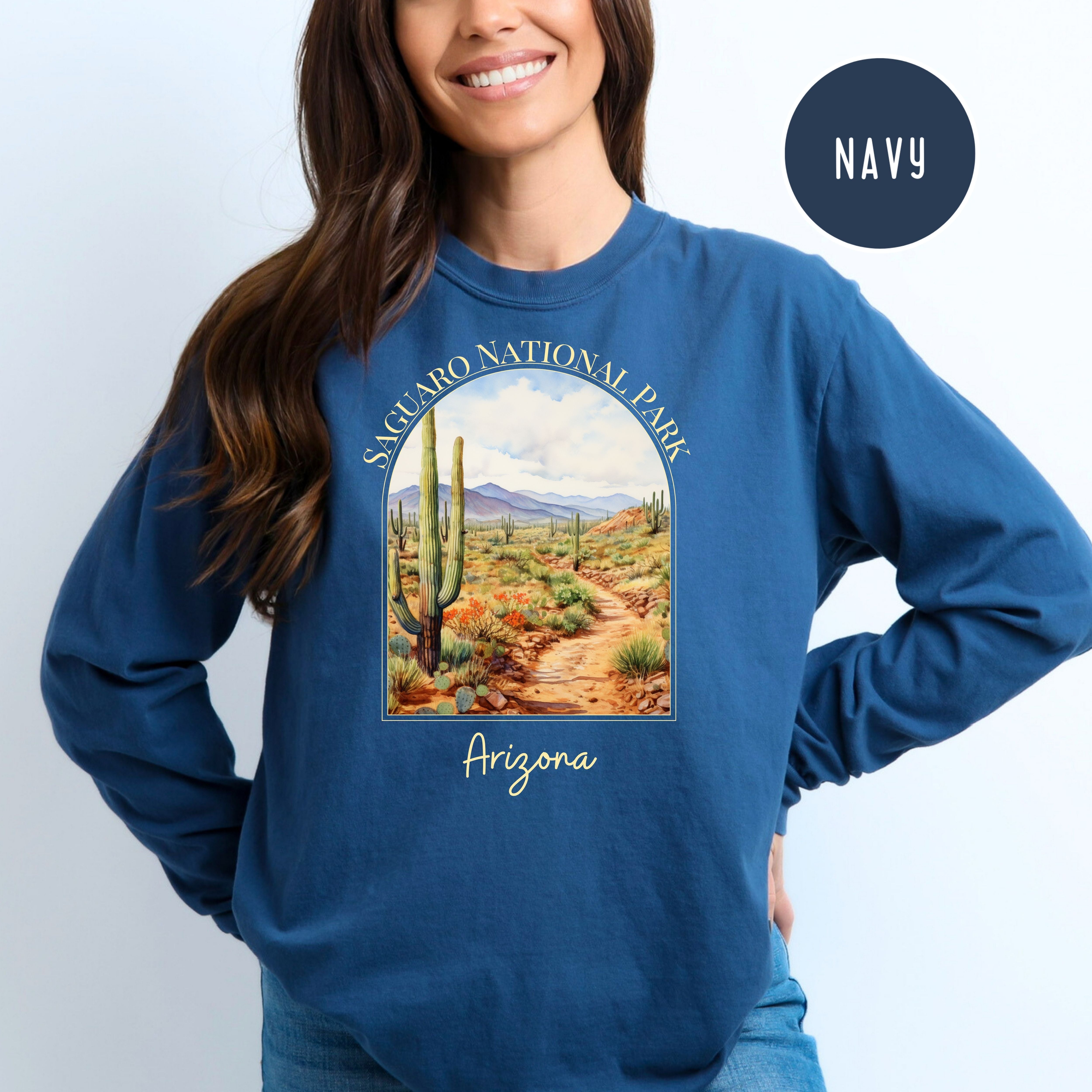 Saguaro National Park Comfort Colors® Long Sleeve Adult Unisex Tee