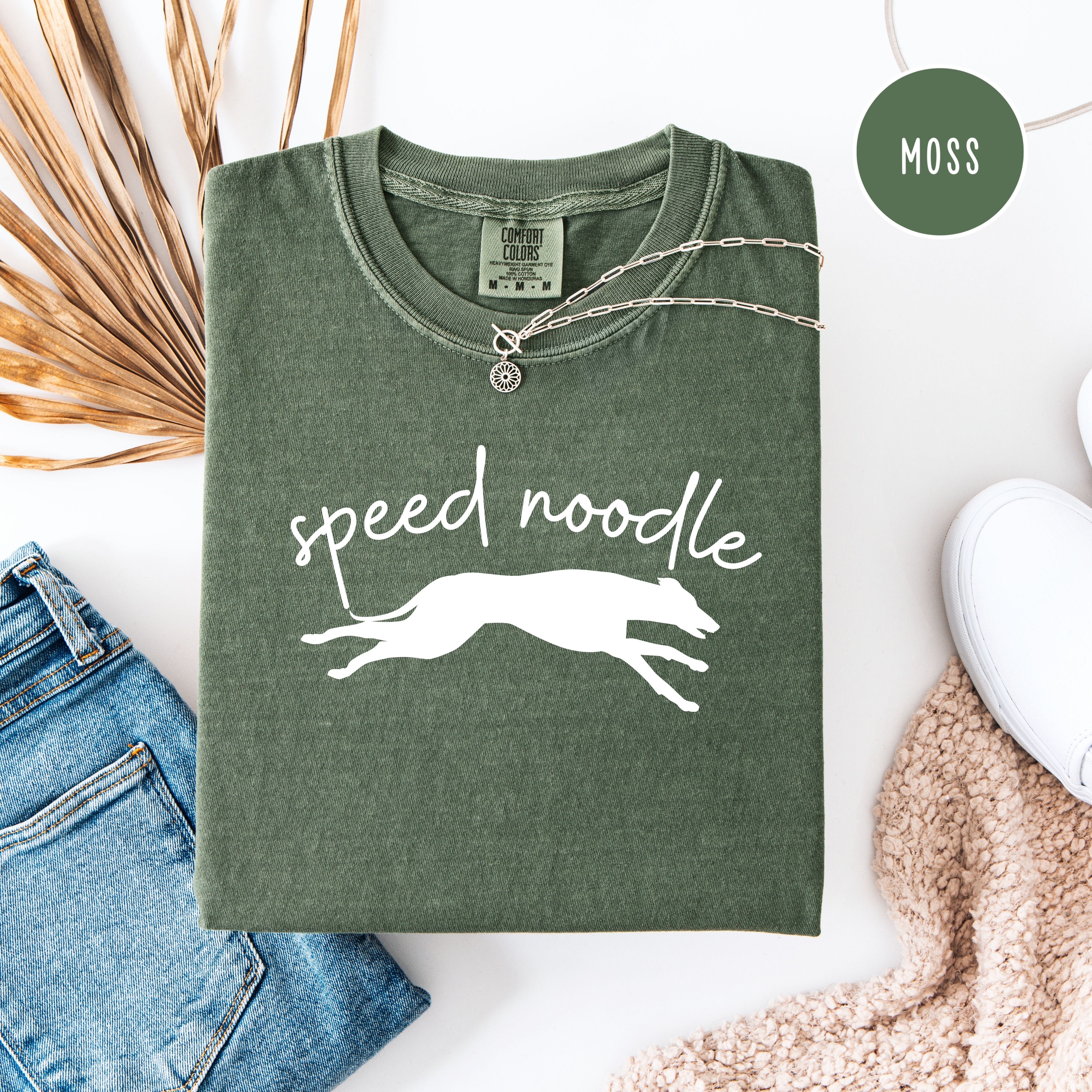 Speed Noodle Greyhound Lover Unisex Comfort Colors T-Shirt, Dog Lover Gift Shirt, Funny Animal Lover Shirt
