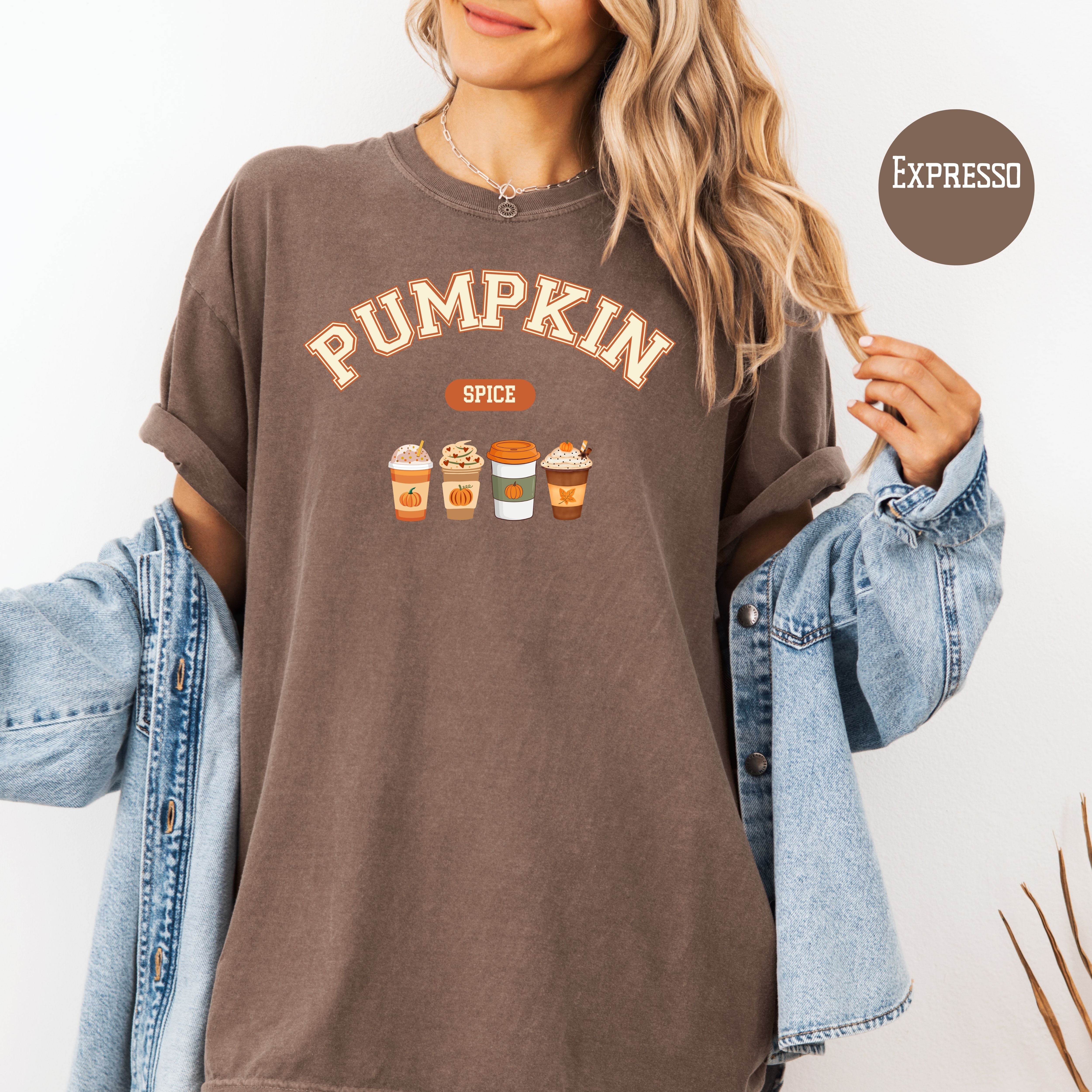Pumpkin Spice Coffee Lover Comfort Colors Autumn Gift Shirt