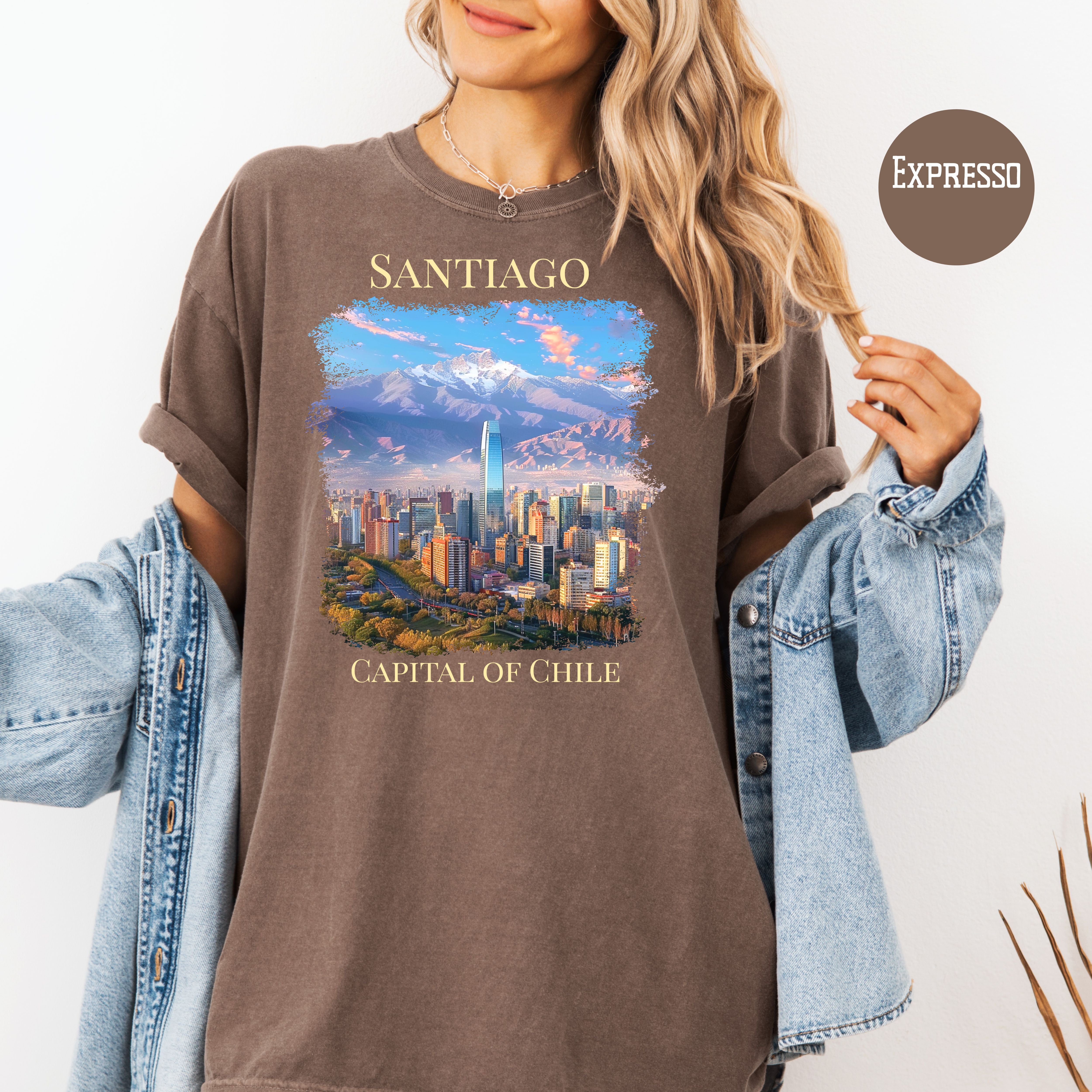 Santiago Capital City of Chile Comfort Colors Tee Shirt