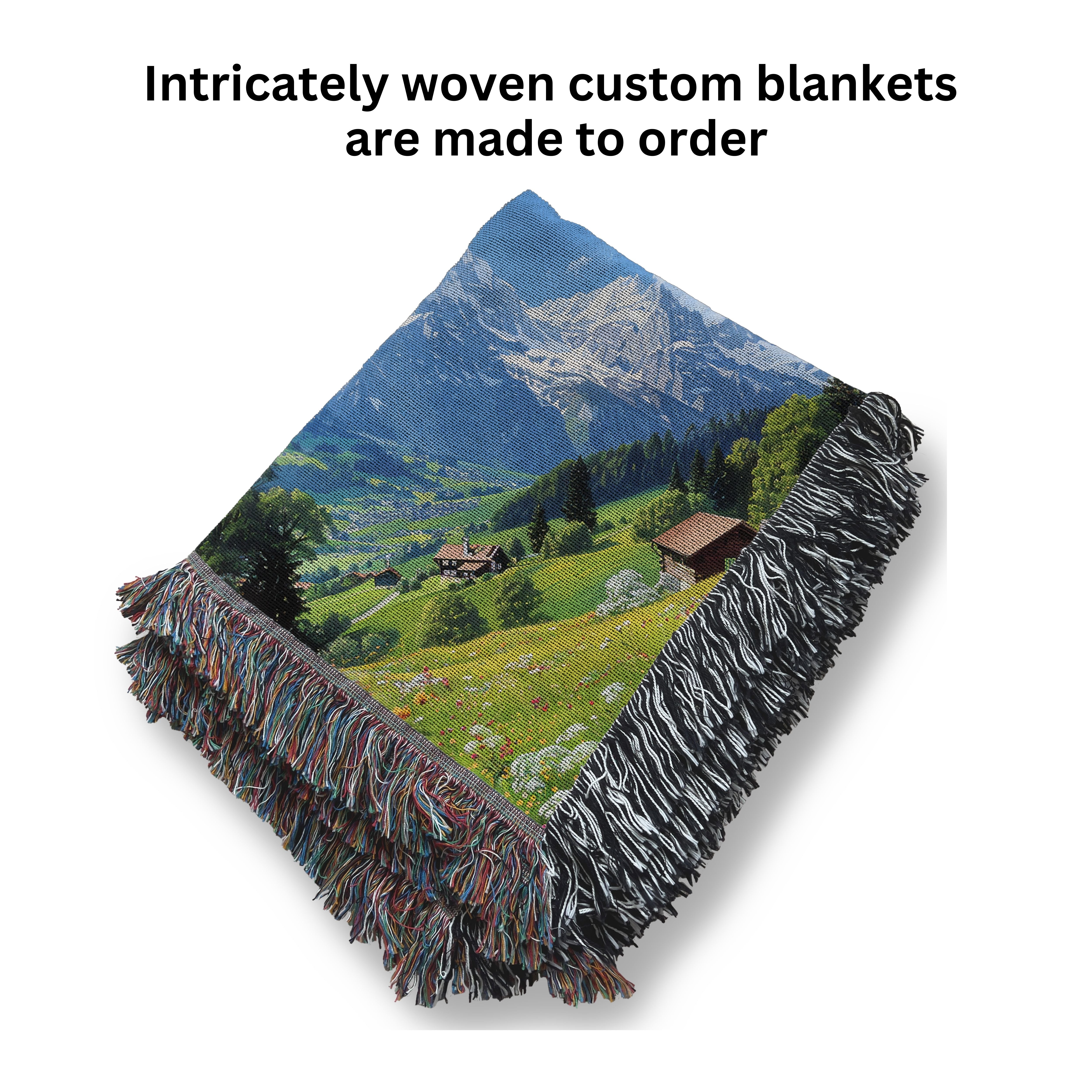 Lucerne Switzerland Woven Blanket Gift