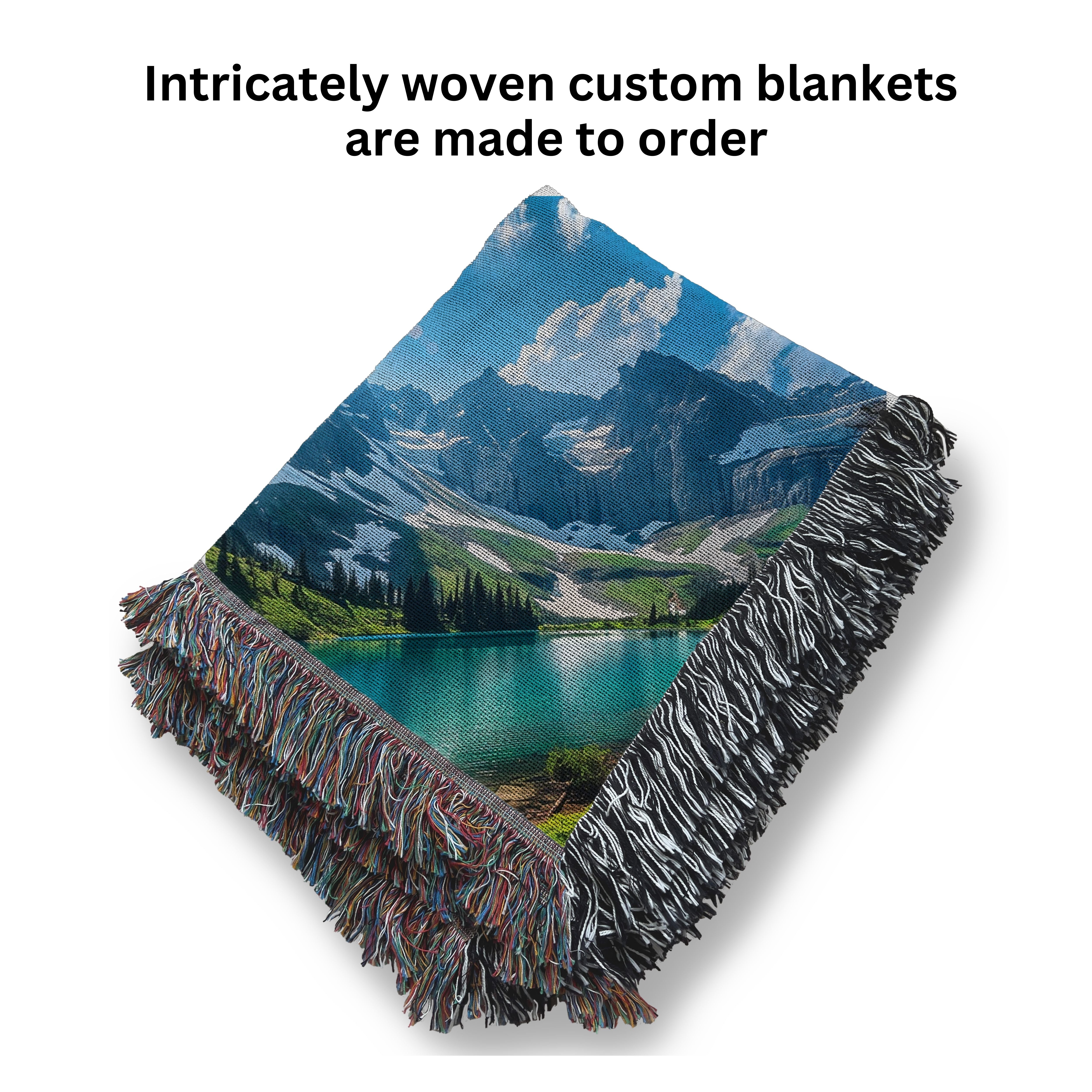 Glacier National Park Montana Woven Throw Blanket