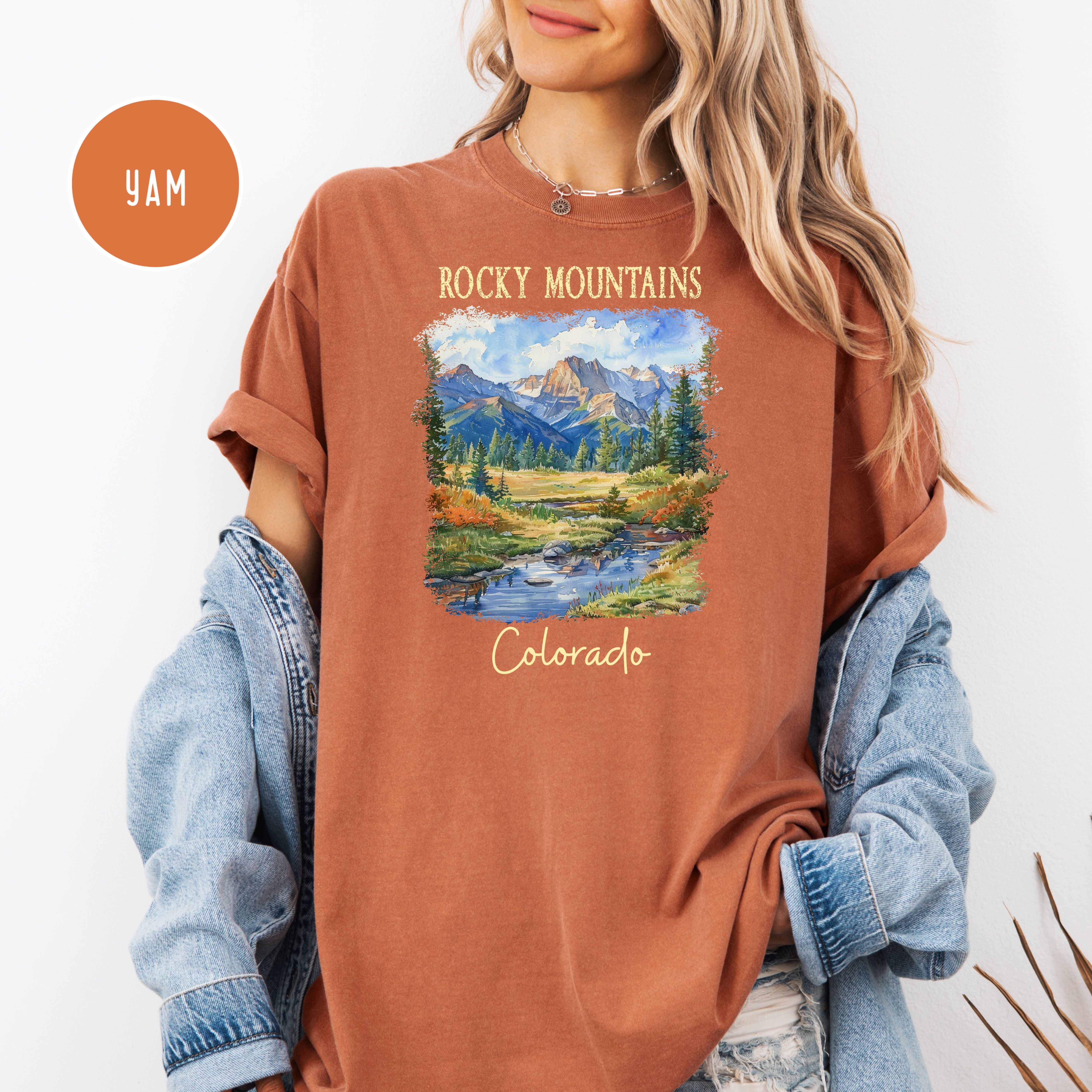 Colorado Rocky Mountains Unisex Comfort Colors T-Shirt, Colorado Vacation Travel Gift
