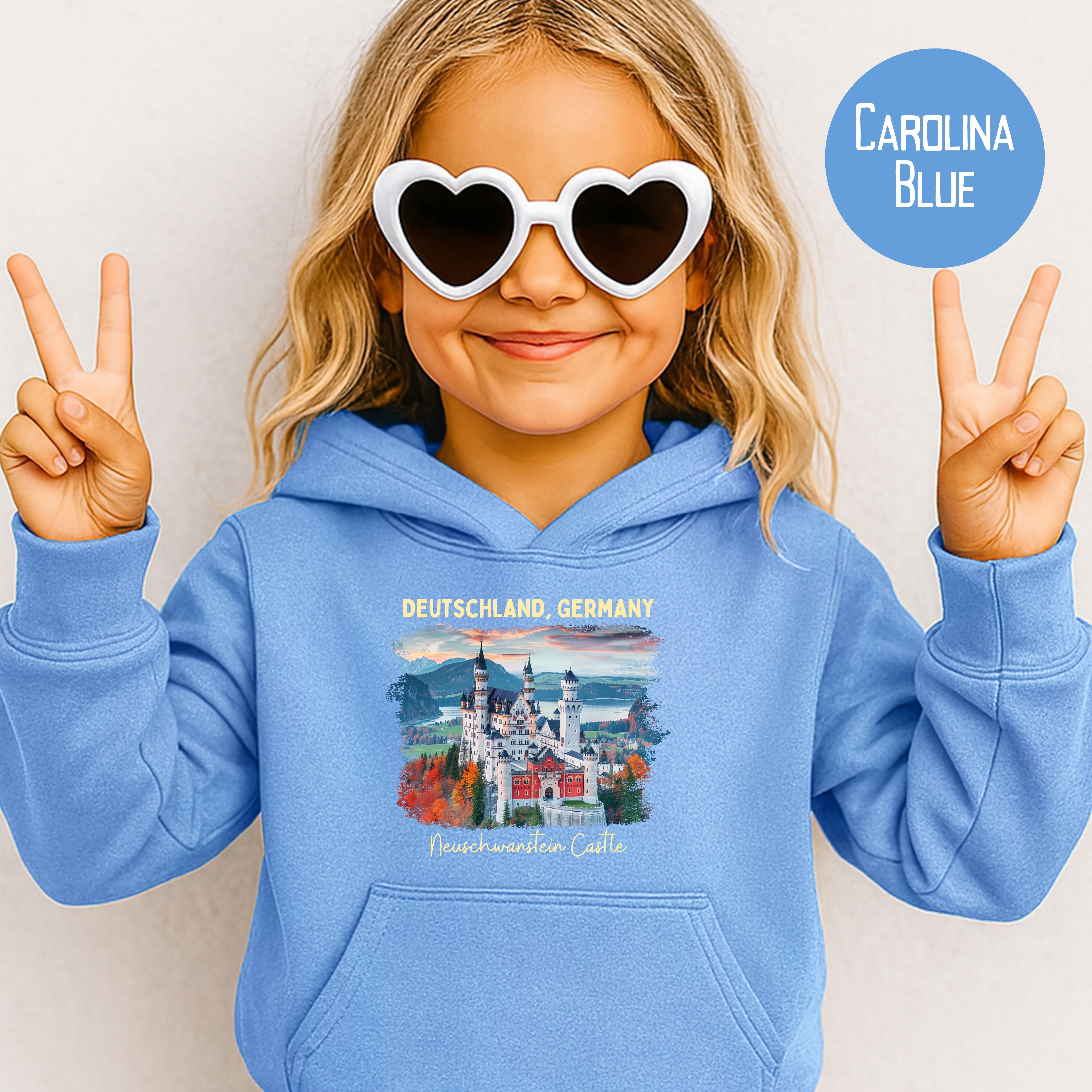 Germany Neuschwanstein Castle Youth Hoodie, Deutschland Germany Vacation Kids Sized Gift Hoodie