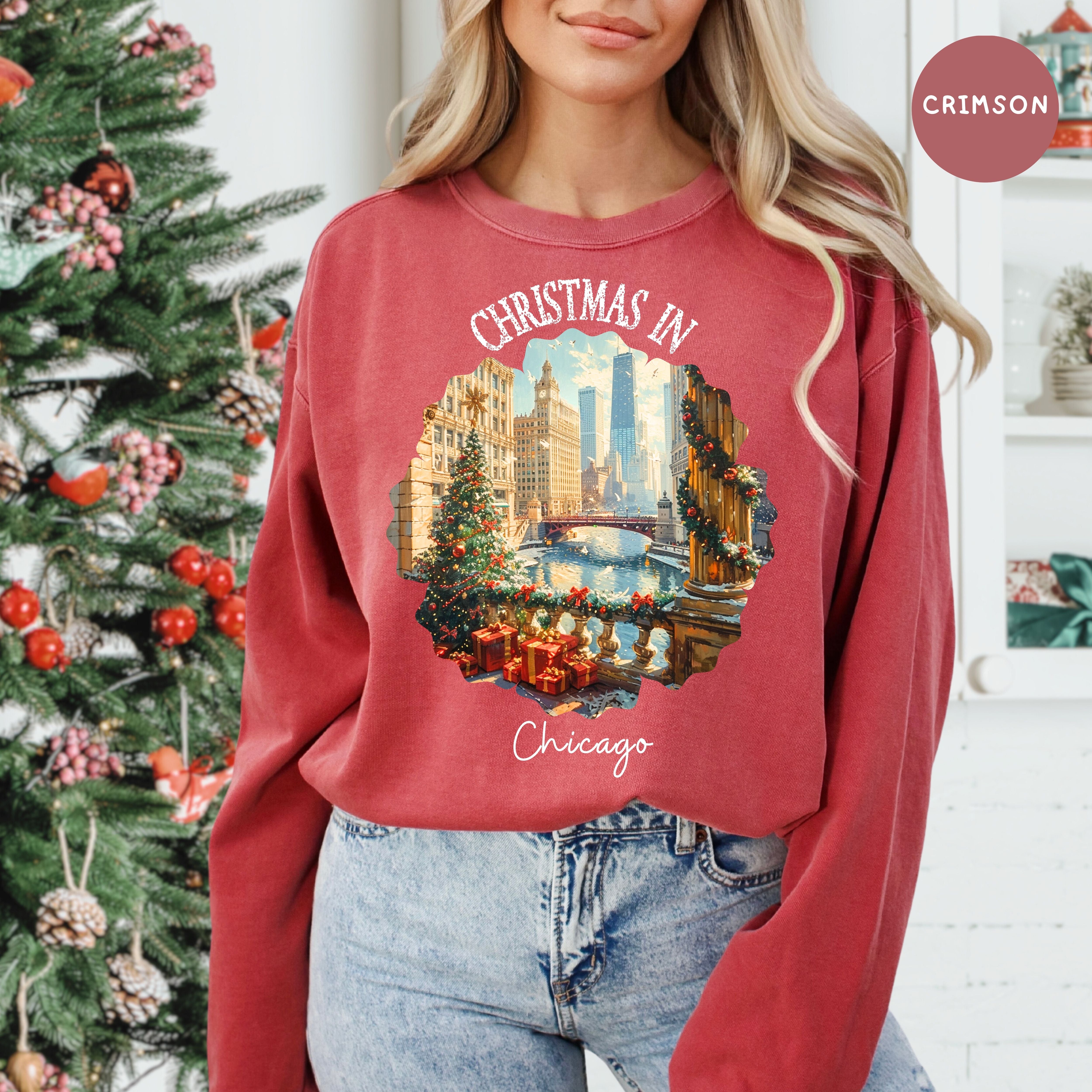 Christmas In Chicago Comfort Colors® Sweatshirt