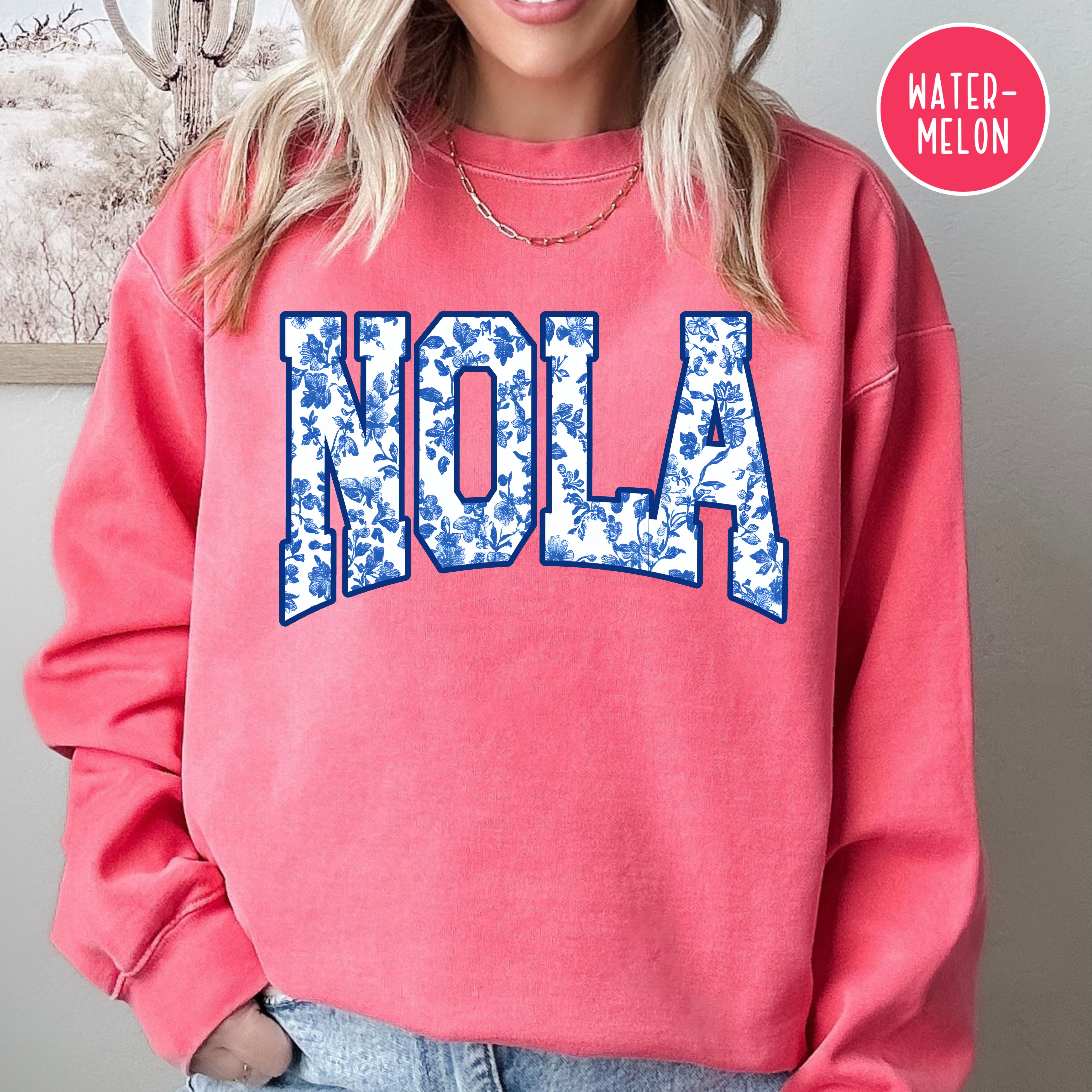 NOLA New Orleans Louisiana French Toile Comfort Colors® Sweatshirt