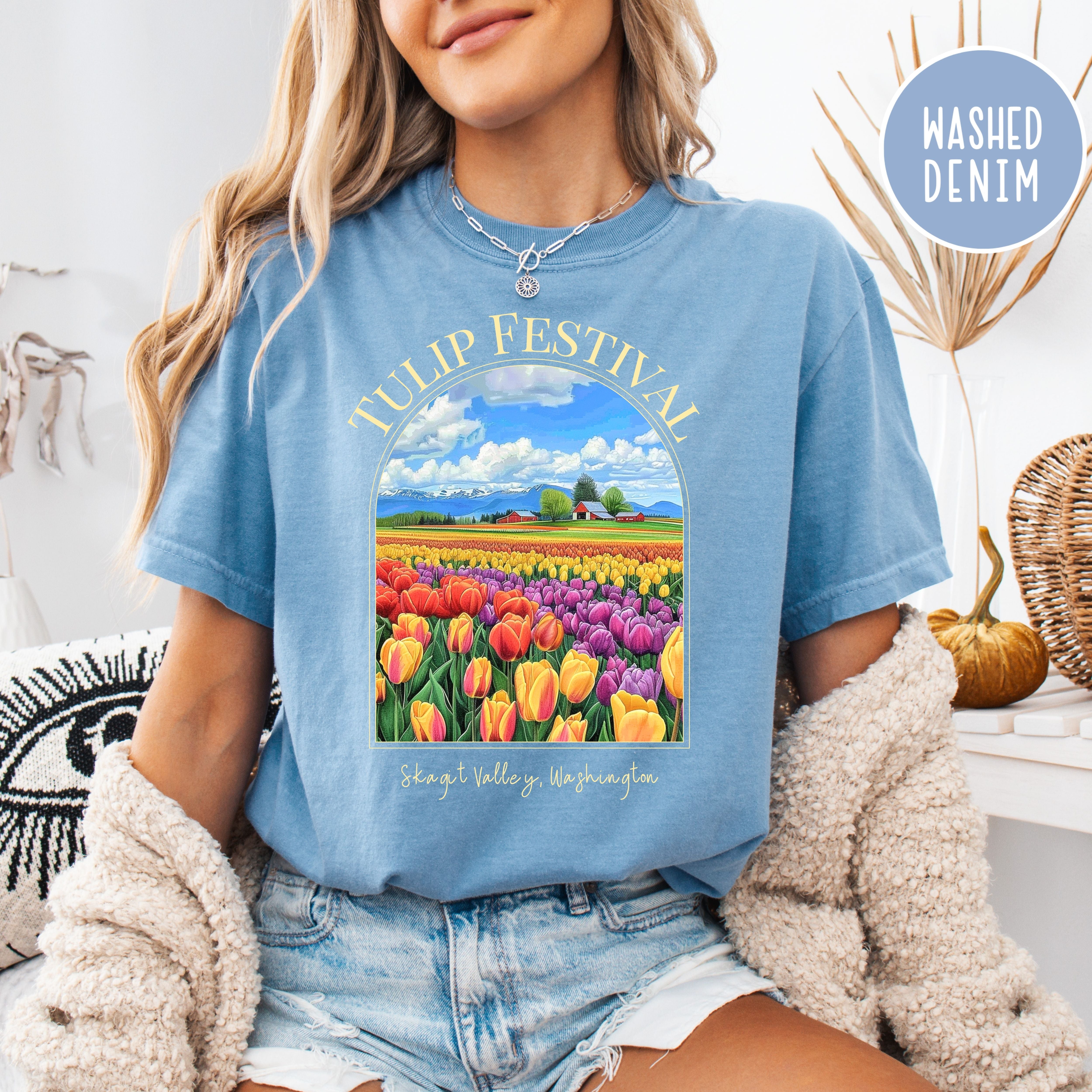 Tulip Festival Washington State Skagit Valley Comfort Colors® Tee