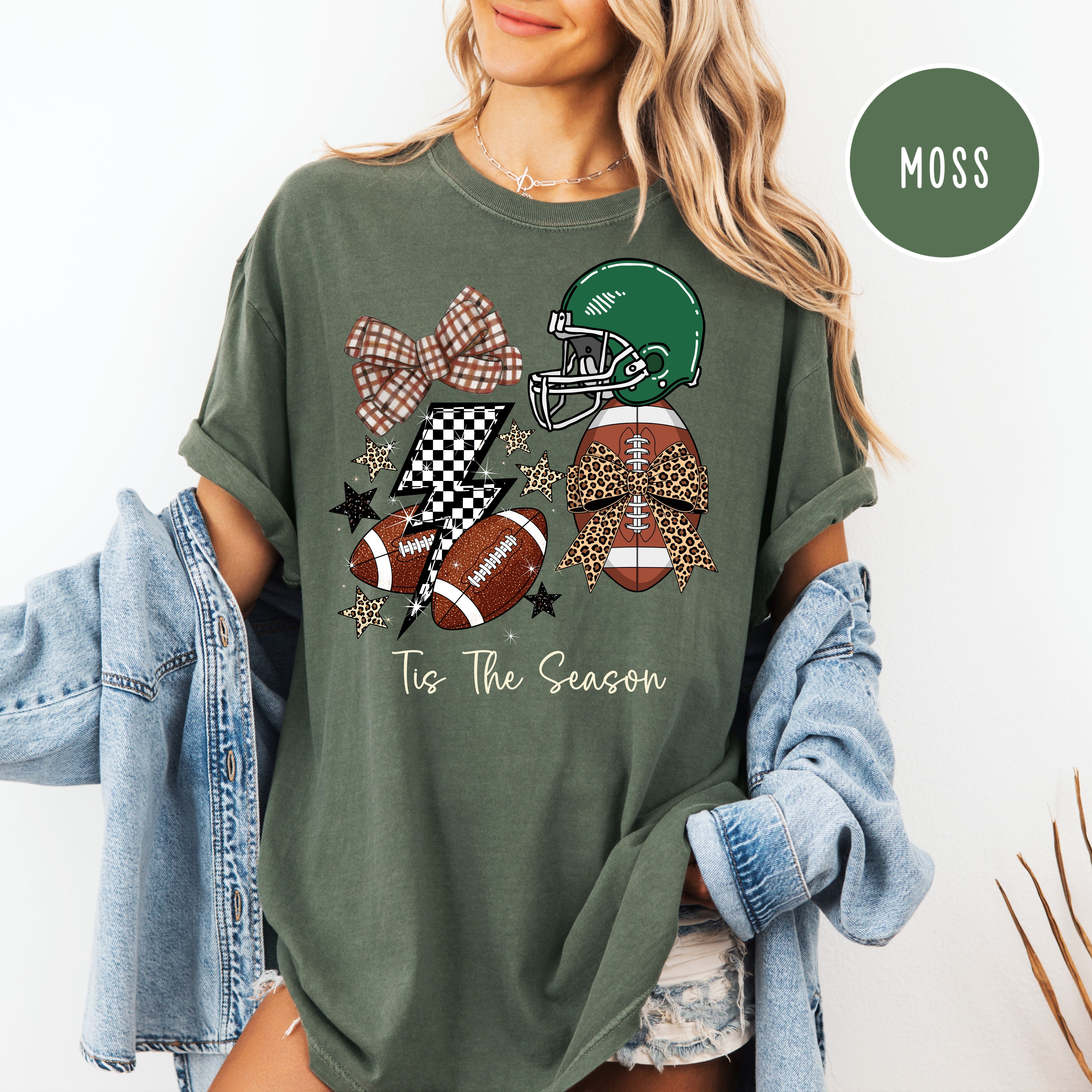 Tis The Season Football Comfort Colors Tee Shirt