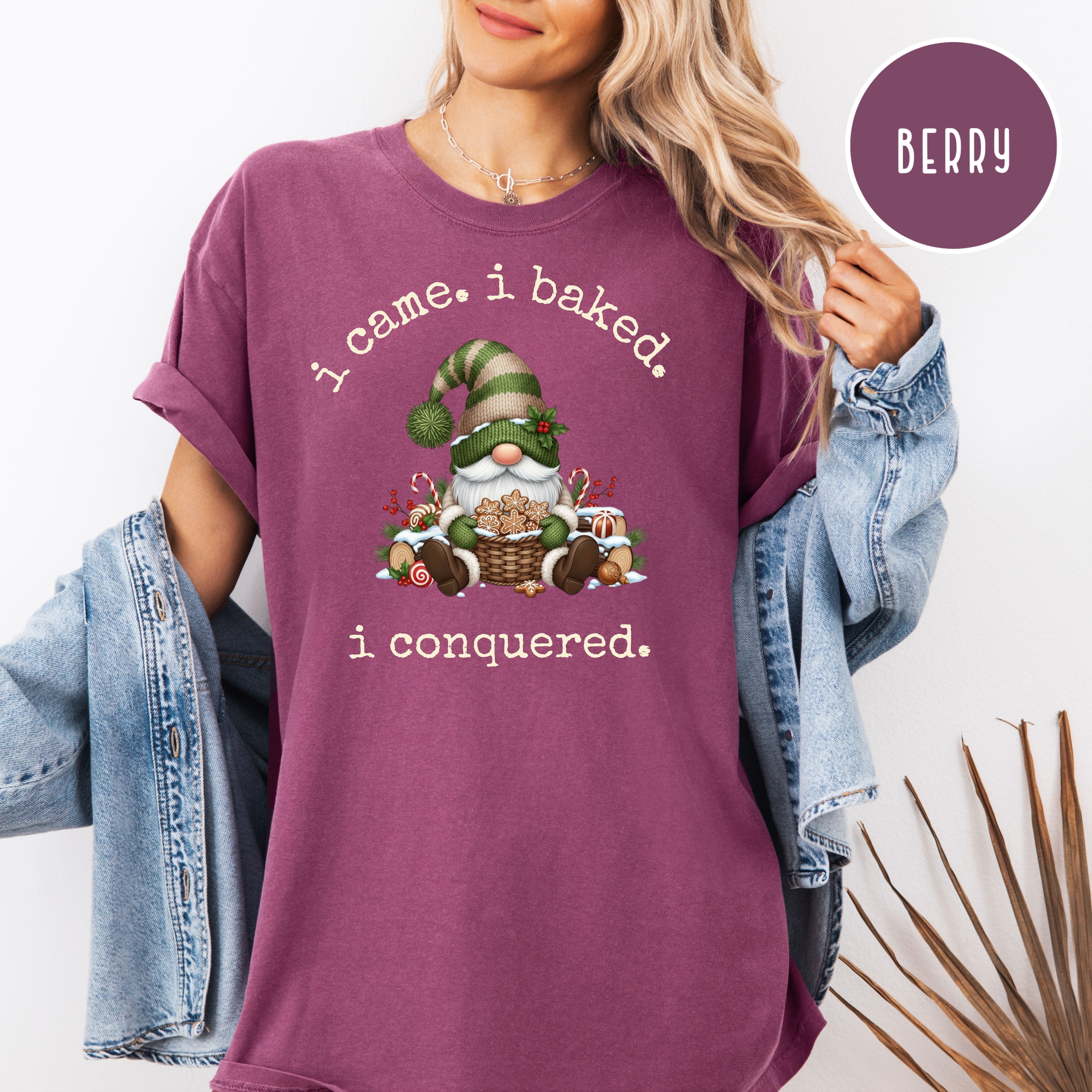 Funny Gnome Lover Comfort Colors Unisex Baker Christmas Gift Tee Shirt