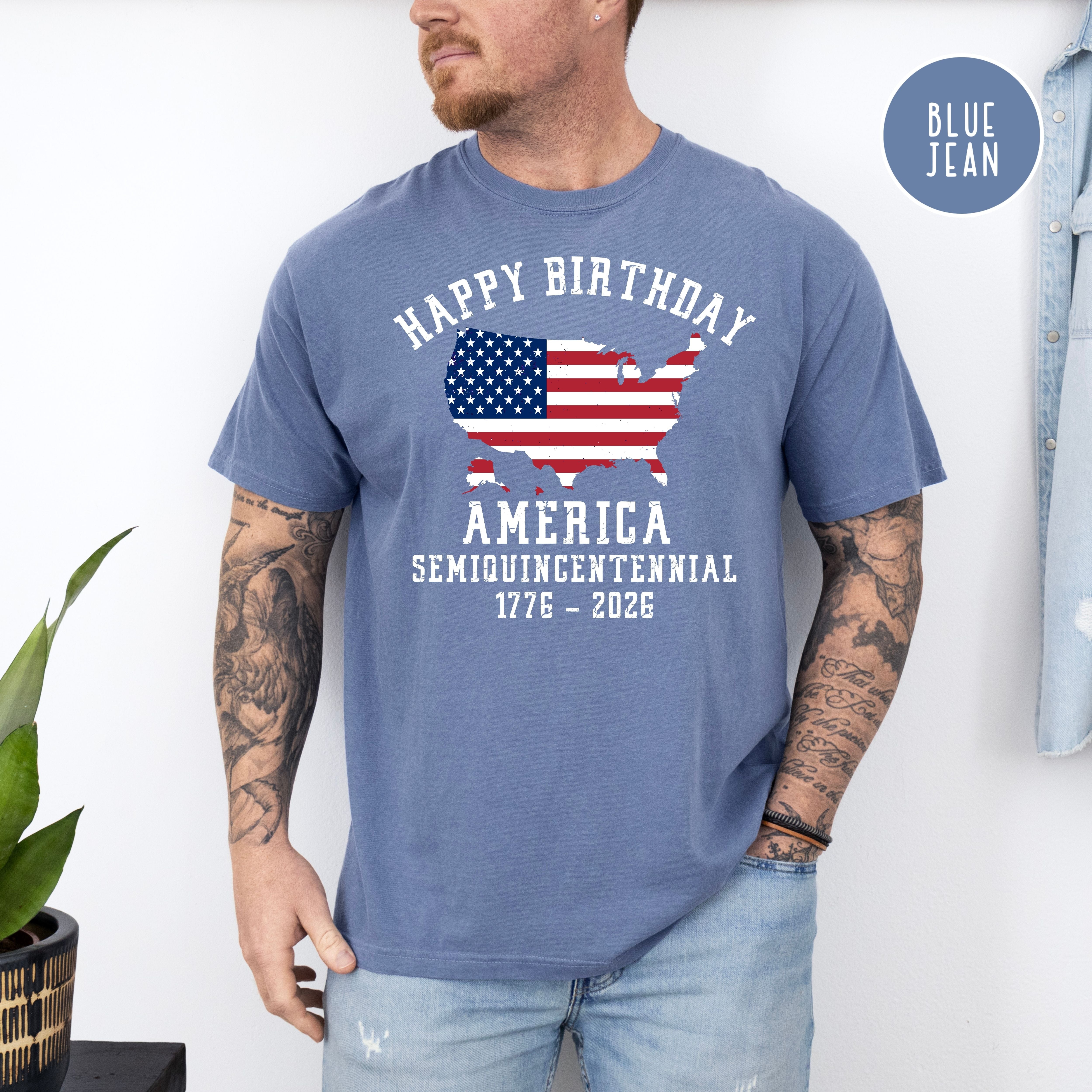 Patriotic 4th of July Semiquincentennial 250 Anniversary of America Comfort Colors T-Shirt