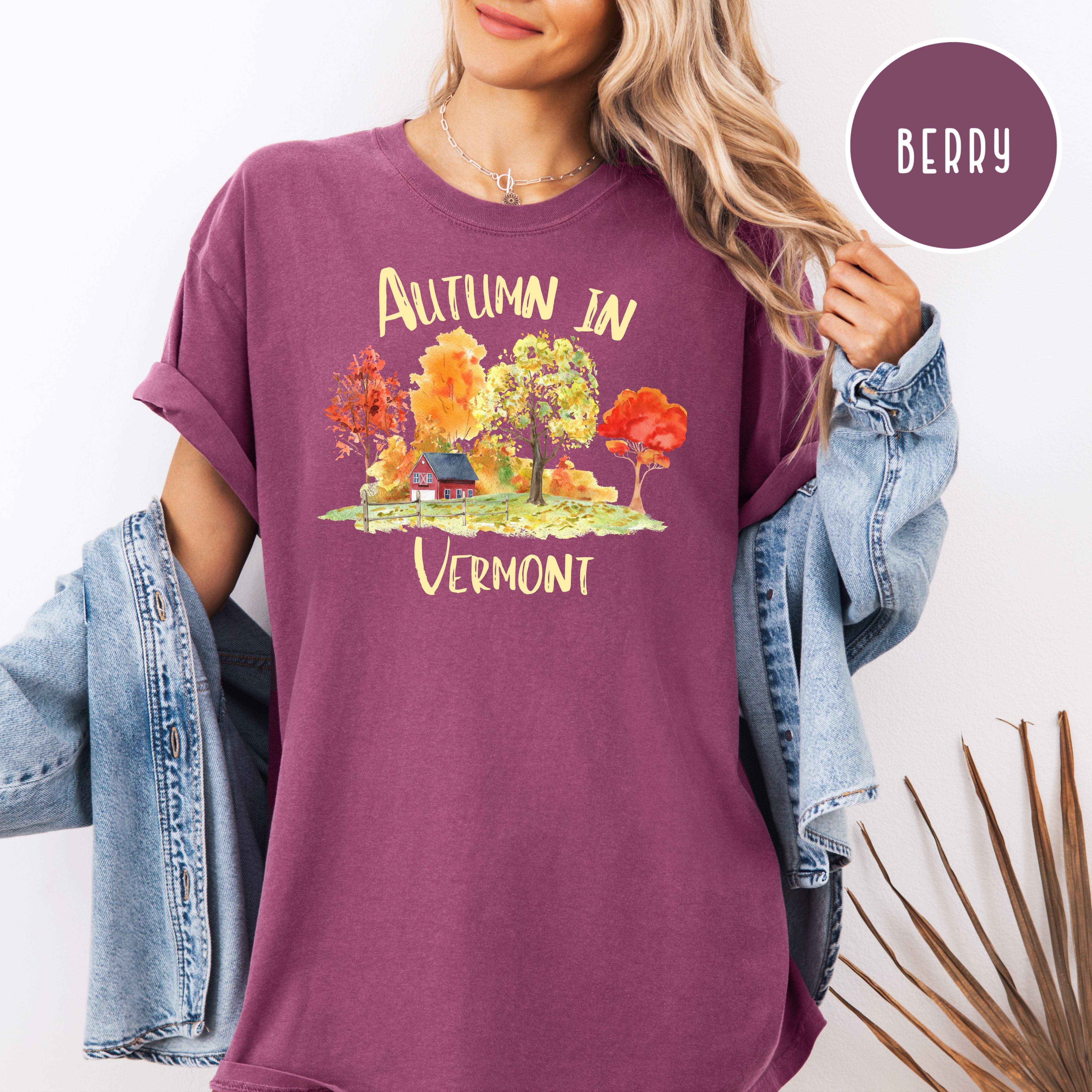 Autumn in Vermont Beautiful Fall Colors Comfort Colors Tee